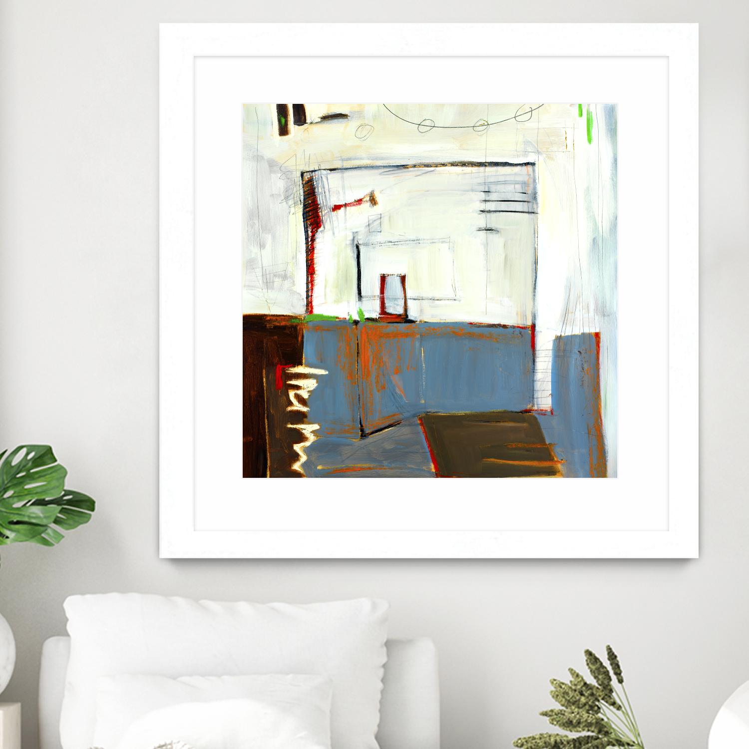 Small Red Door by Mark Pulliam on GIANT ART - blue abstract