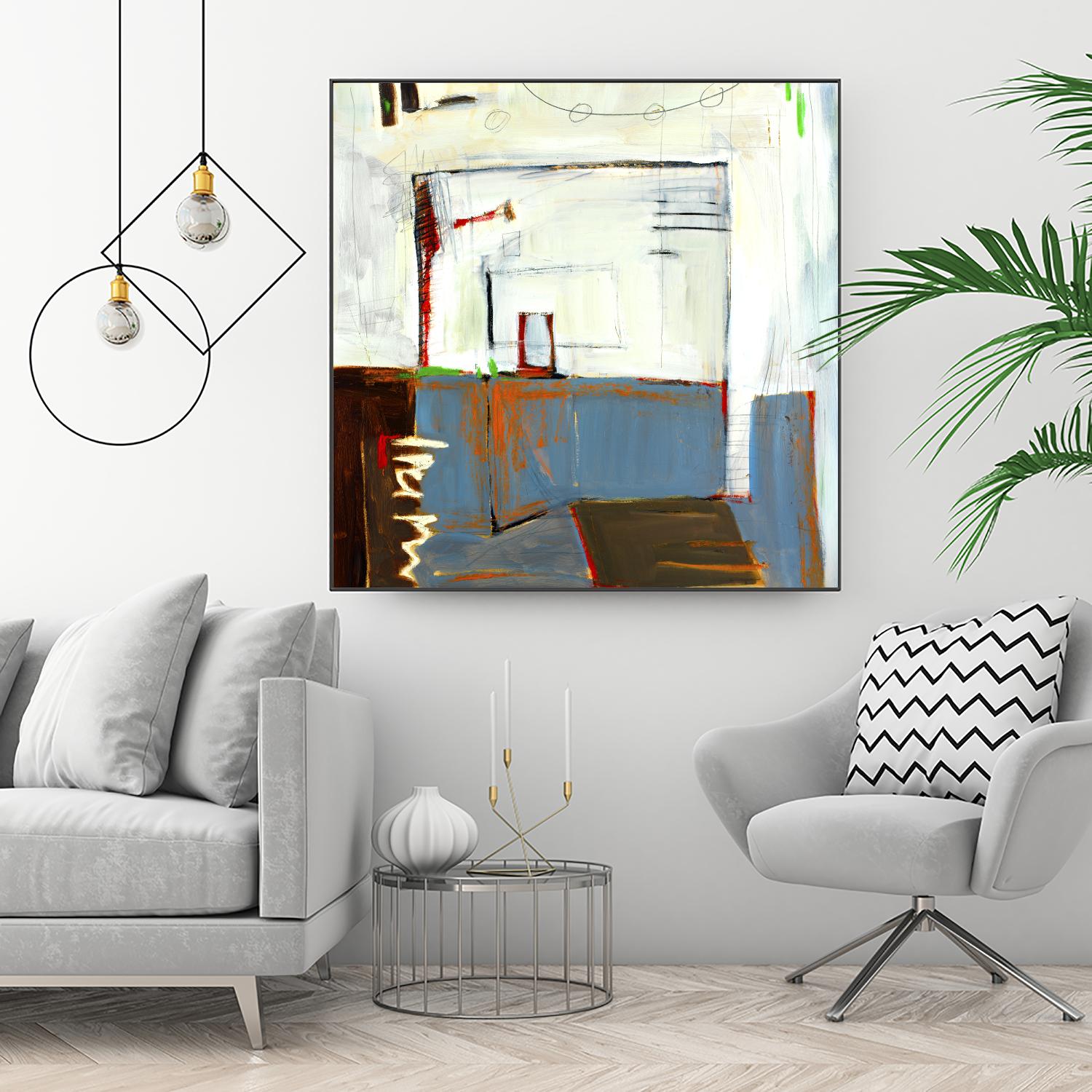 Small Red Door by Mark Pulliam on GIANT ART - blue abstract