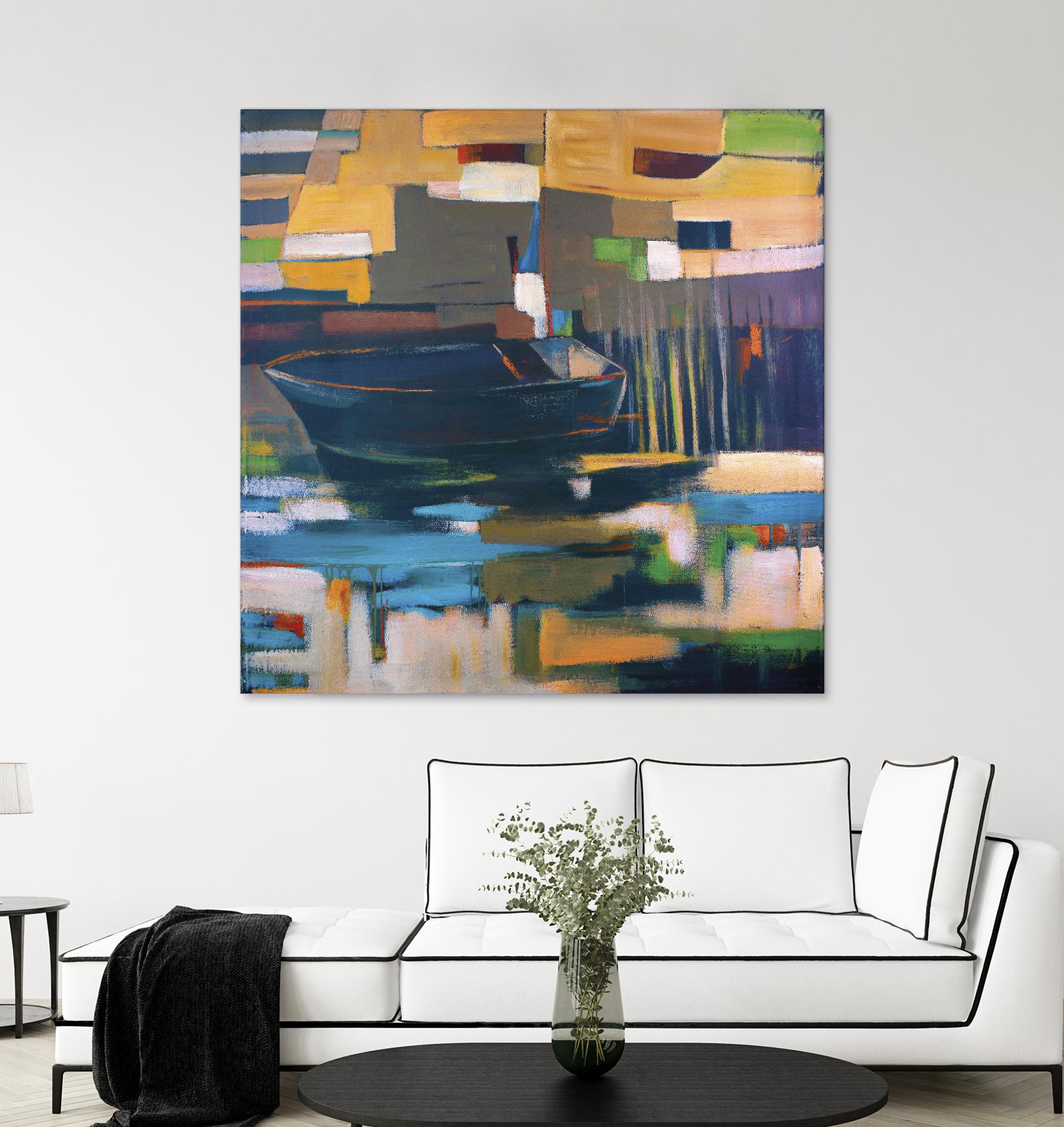 Boat by Mark Pulliam on GIANT ART - orange abstract
