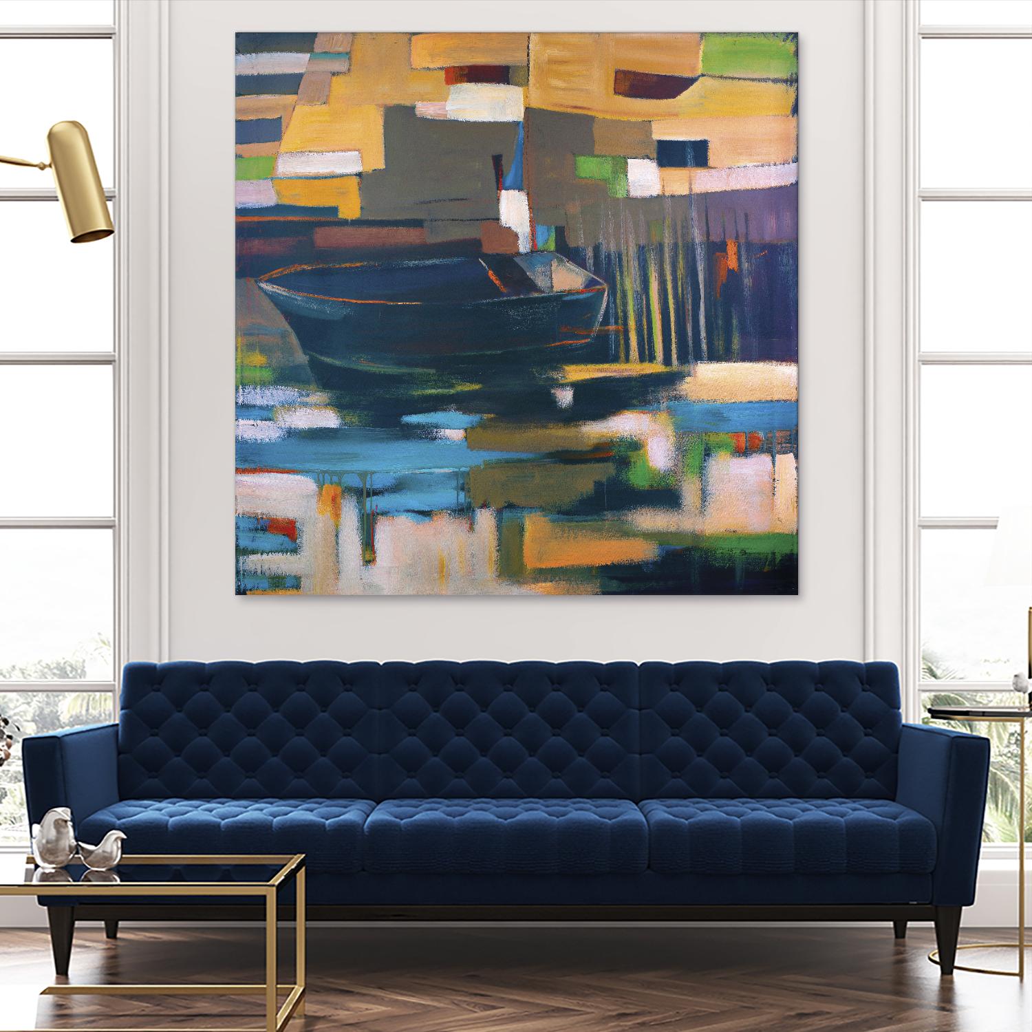 Boat by Mark Pulliam on GIANT ART - orange abstract