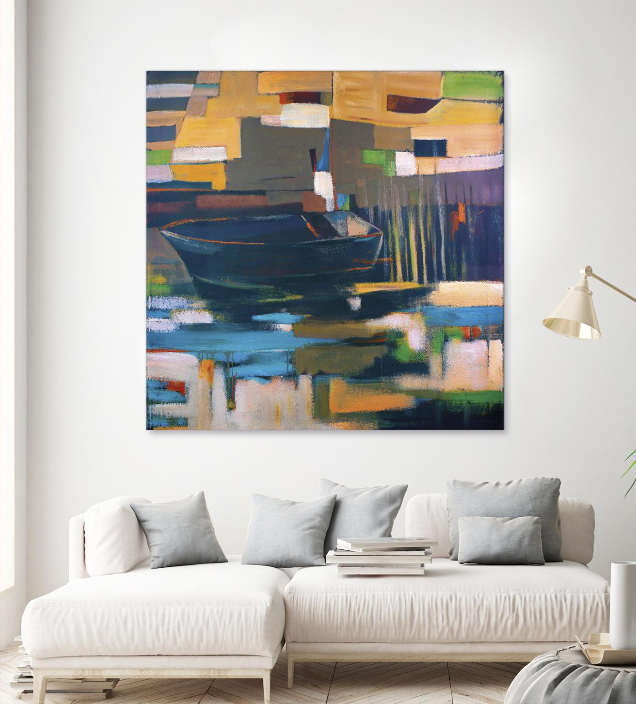 Boat by Mark Pulliam on GIANT ART - orange abstract