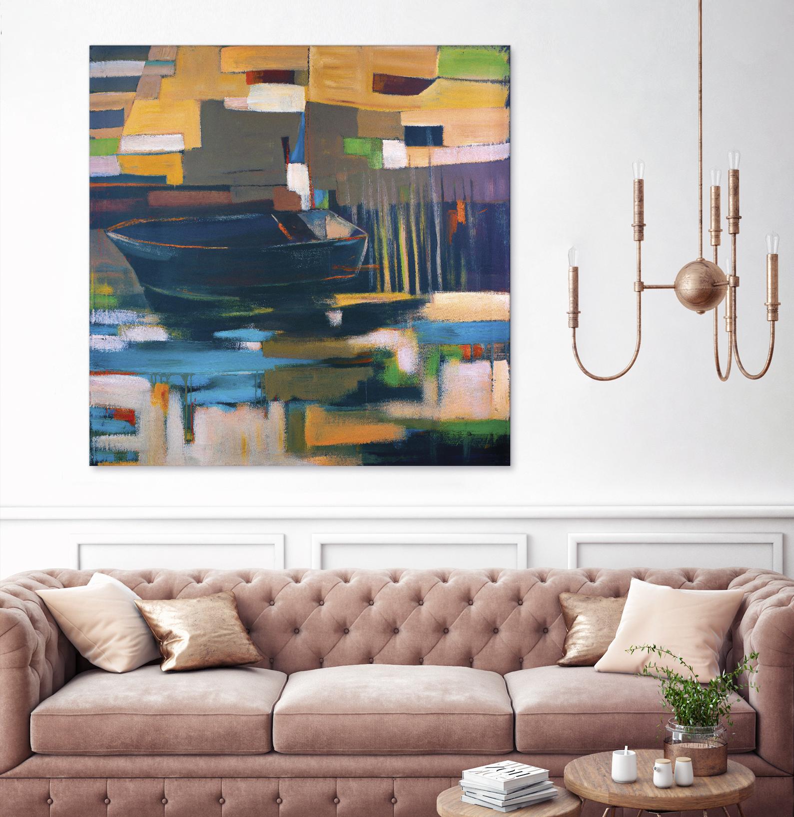 Boat by Mark Pulliam on GIANT ART - orange abstract