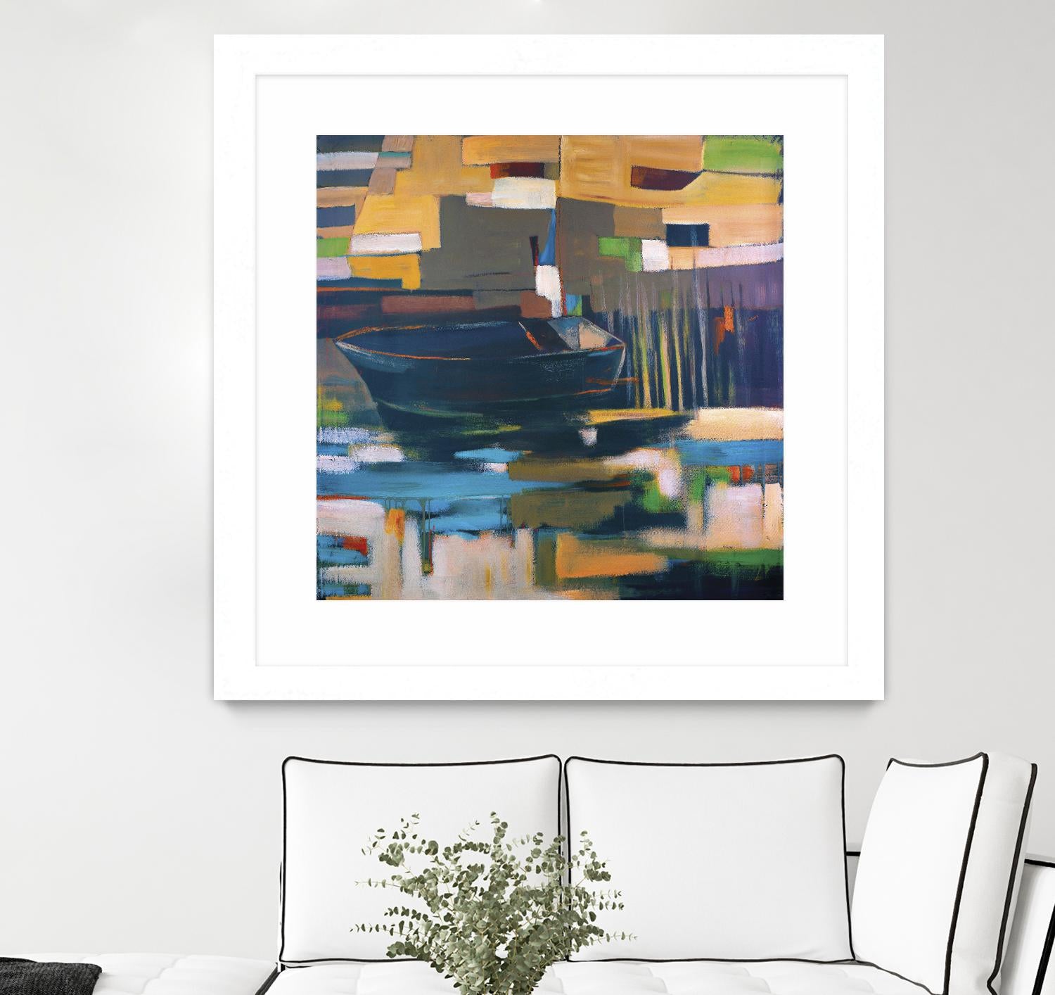 Boat by Mark Pulliam on GIANT ART - orange abstract