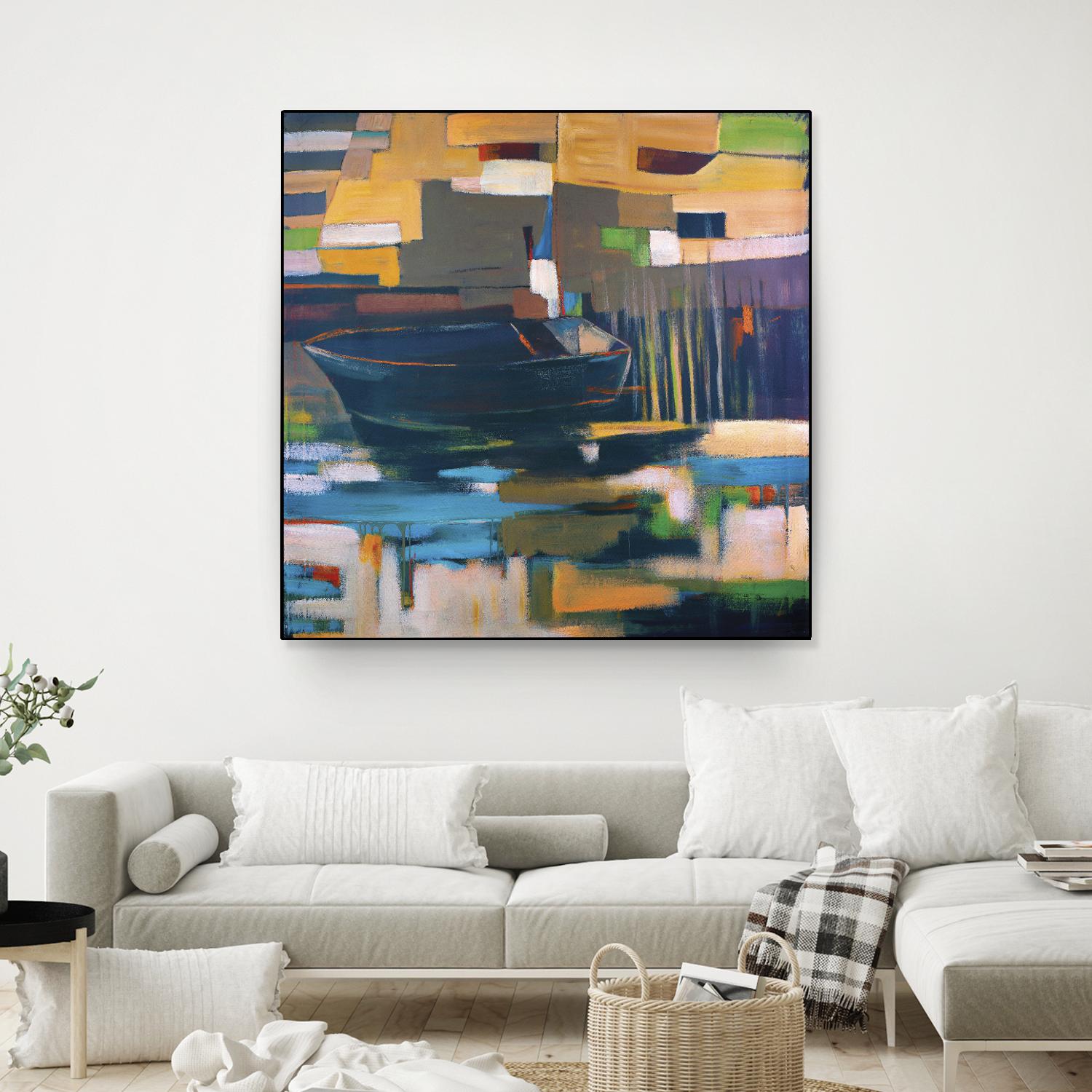 Boat by Mark Pulliam on GIANT ART - orange abstract