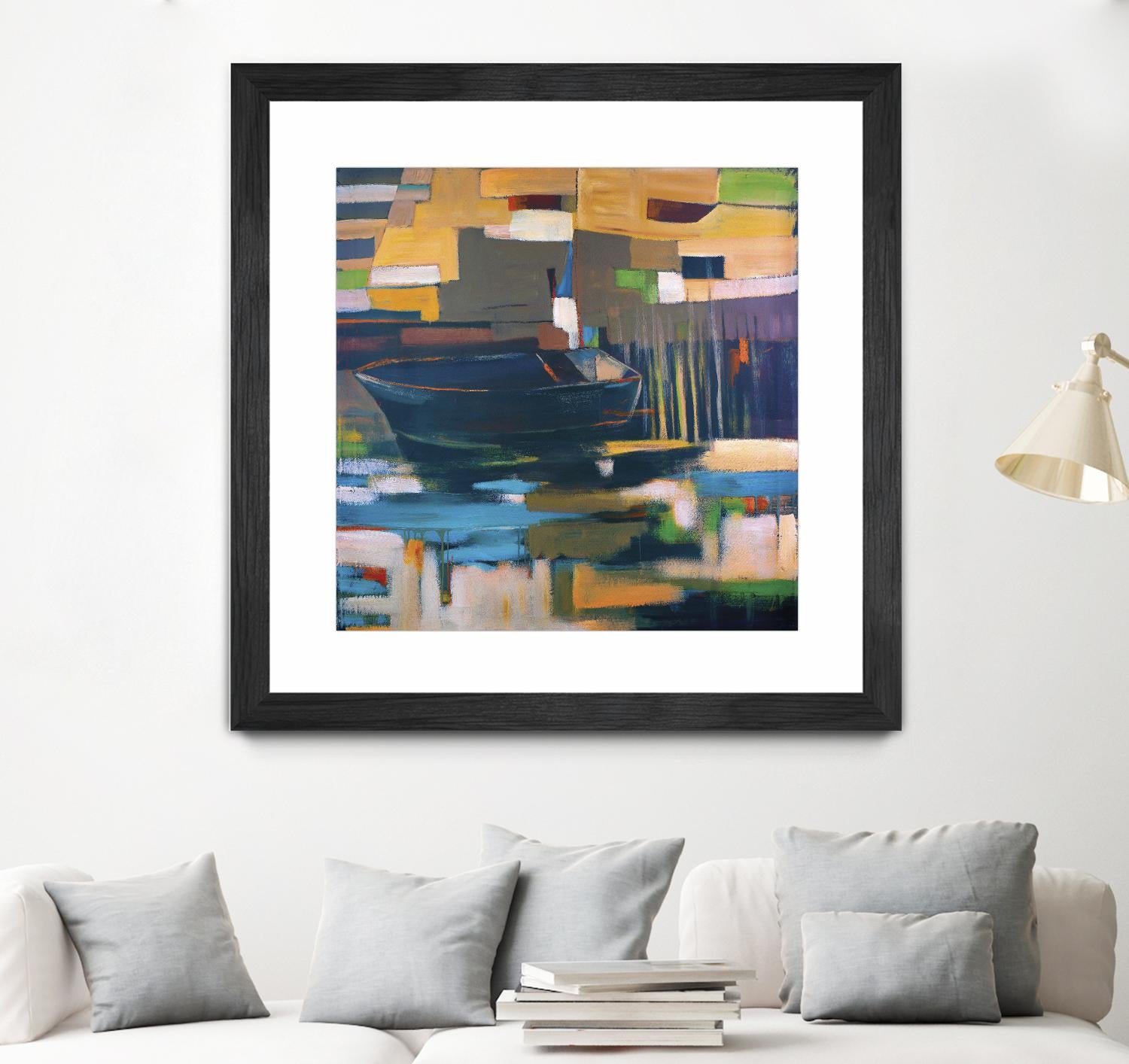 Boat by Mark Pulliam on GIANT ART - orange abstract