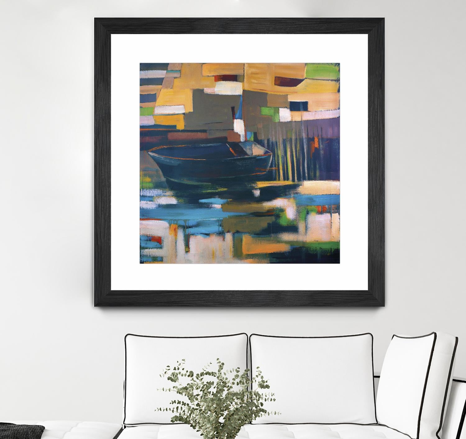 Boat by Mark Pulliam on GIANT ART - orange abstract