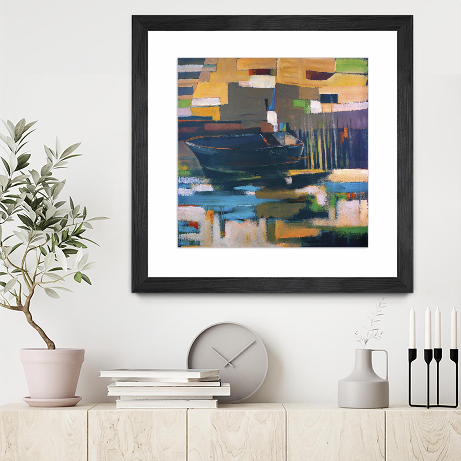 Boat by Mark Pulliam on GIANT ART - orange abstract