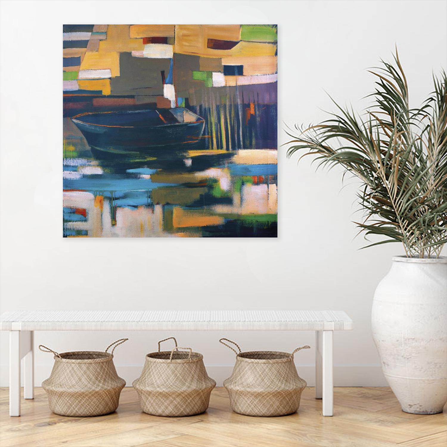 Boat by Mark Pulliam on GIANT ART - orange abstract