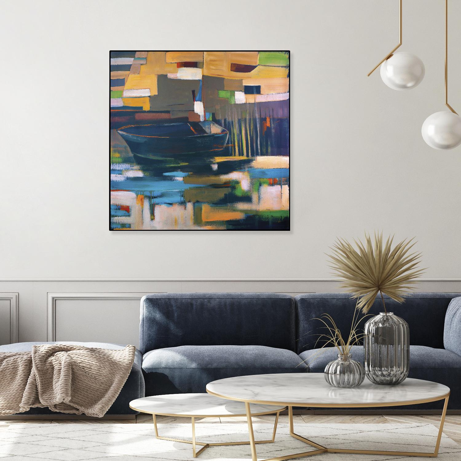 Boat by Mark Pulliam on GIANT ART - orange abstract