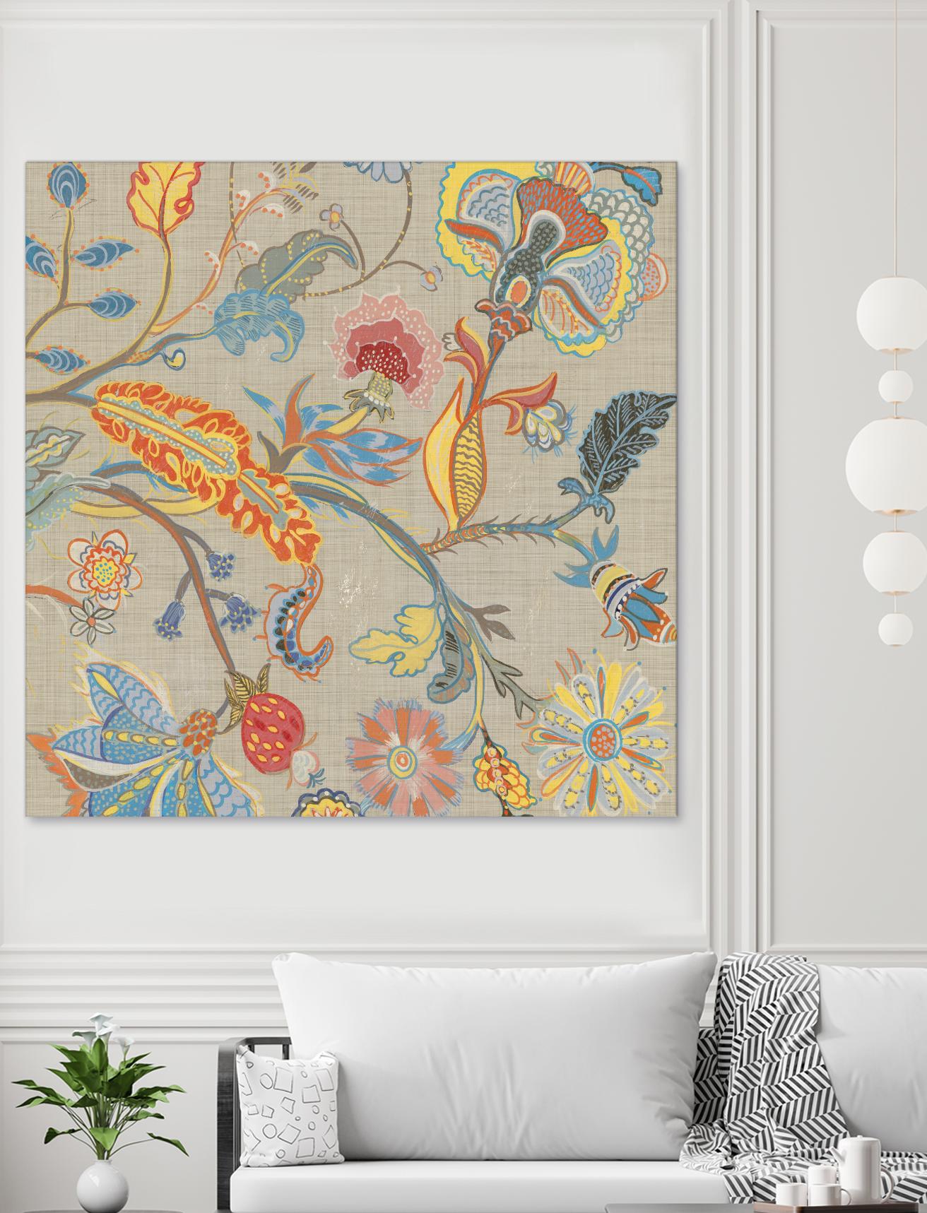 Folklore I by Maya Woods on GIANT ART - red floral