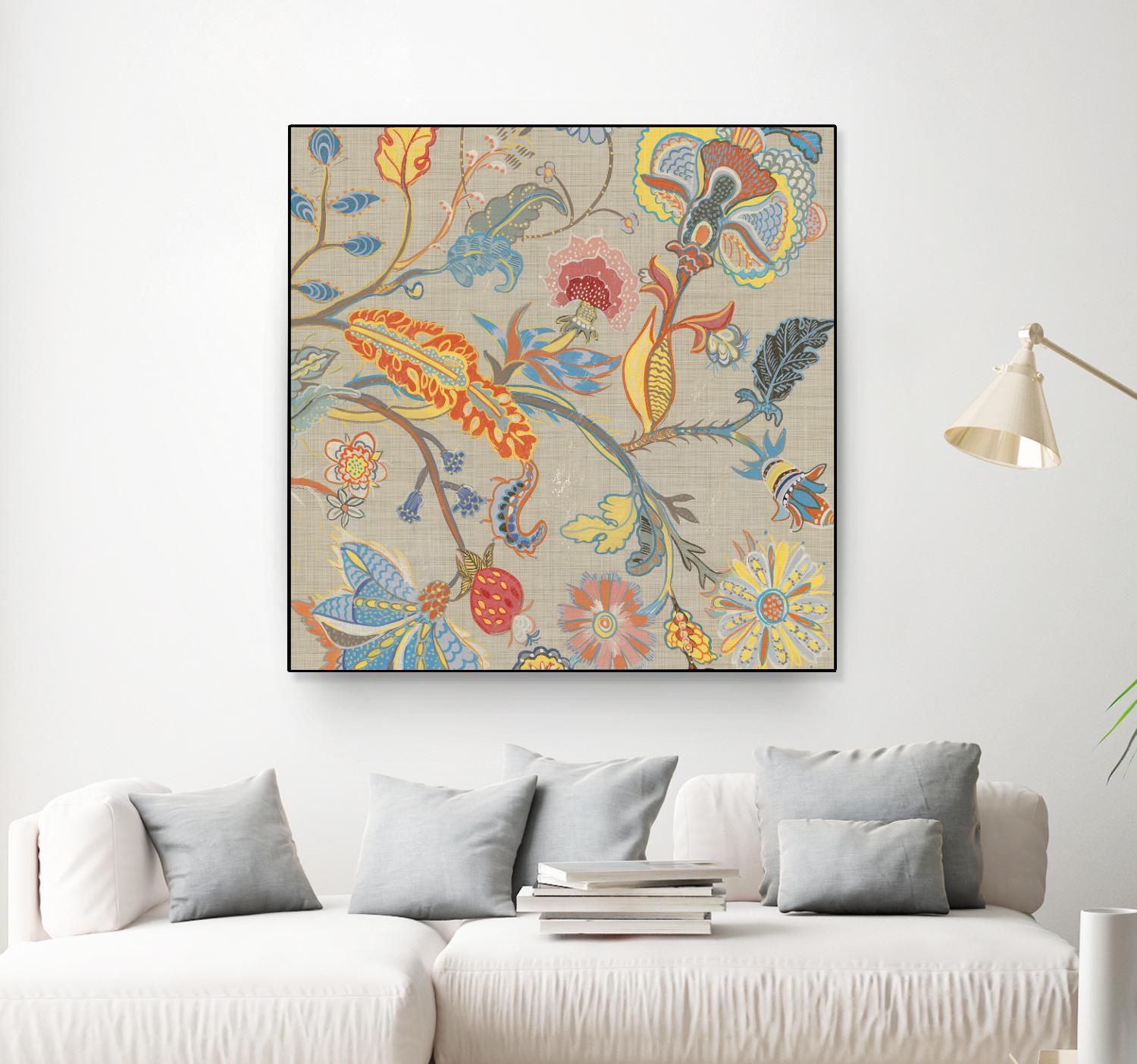 Folklore I by Maya Woods on GIANT ART - red floral