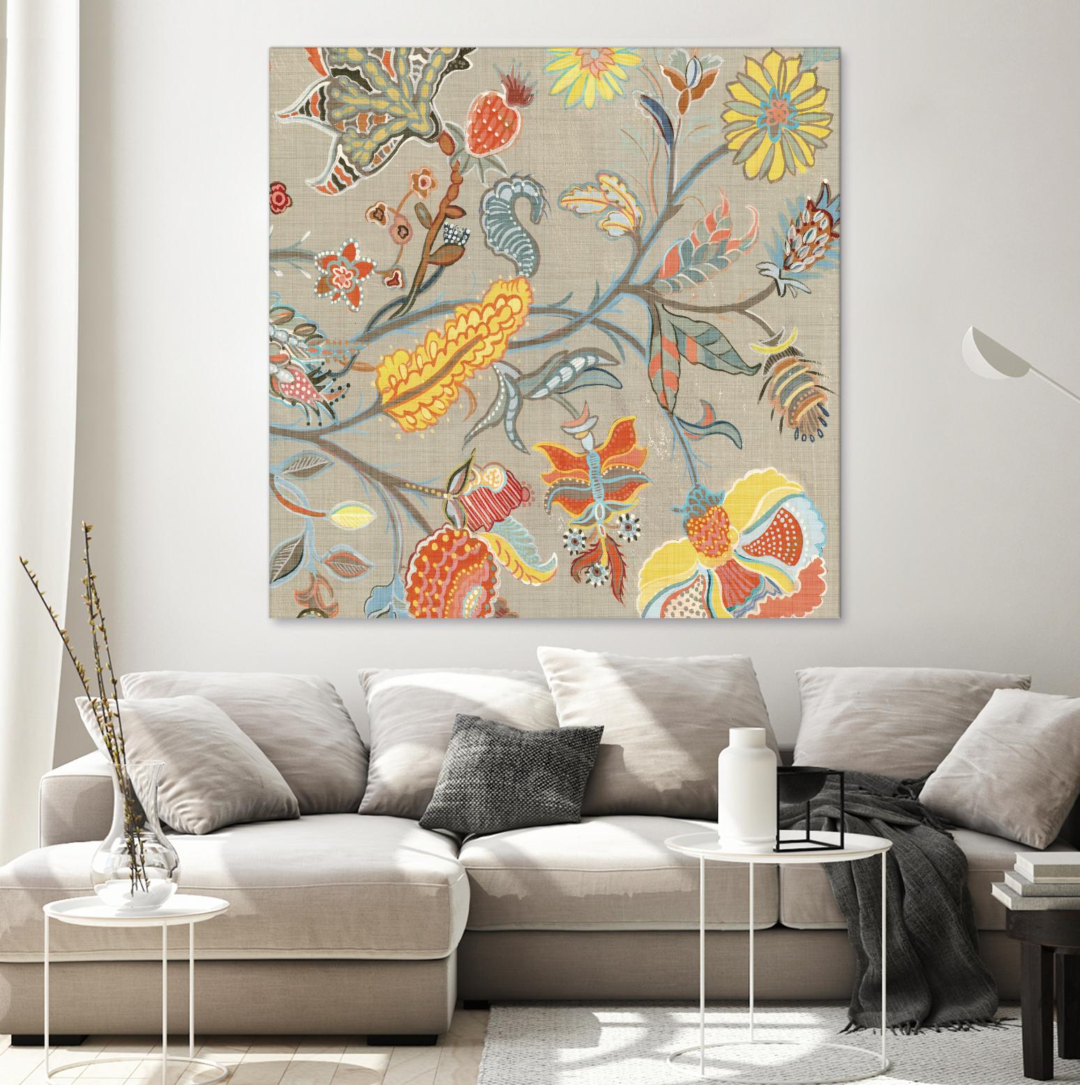 Folklore II by Maya Woods on GIANT ART - yellow floral