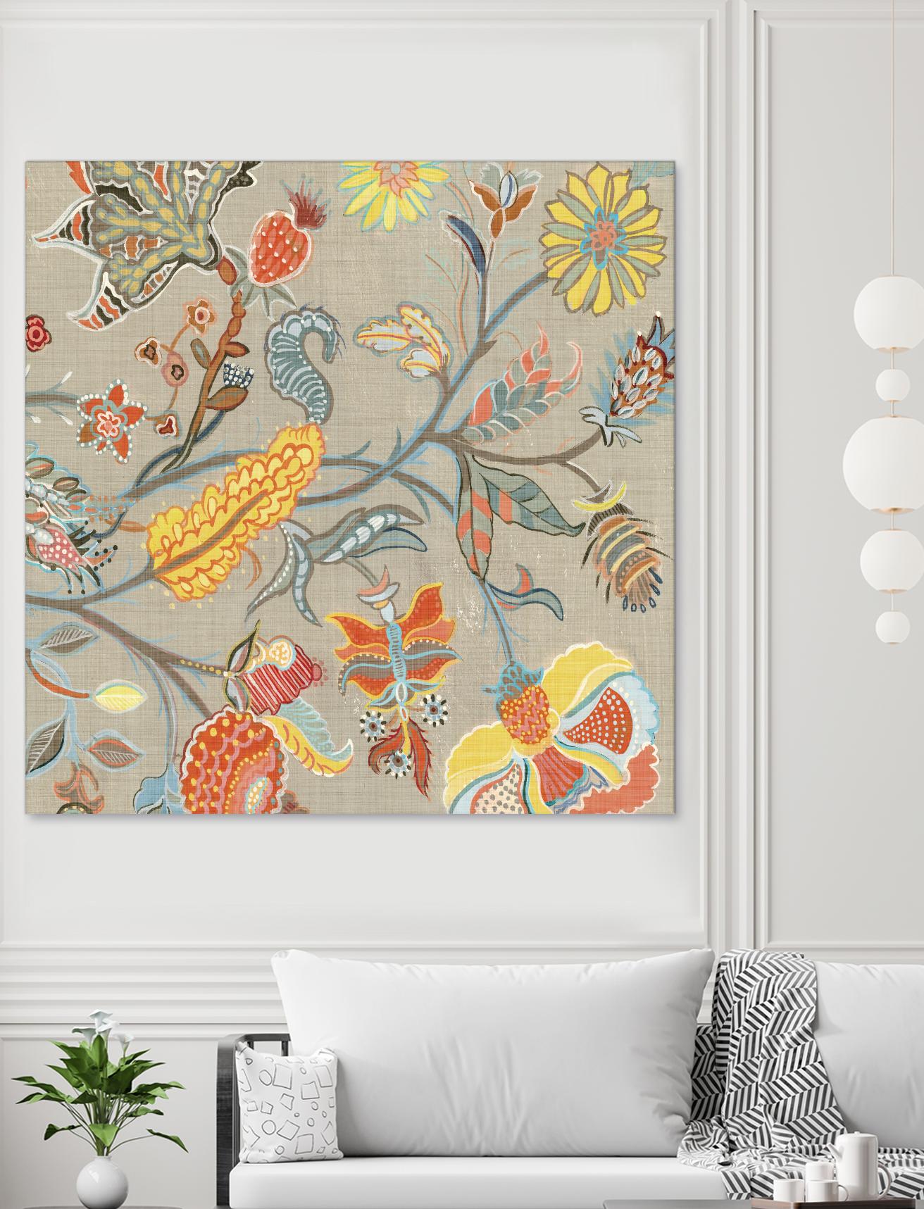 Folklore II by Maya Woods on GIANT ART - yellow floral