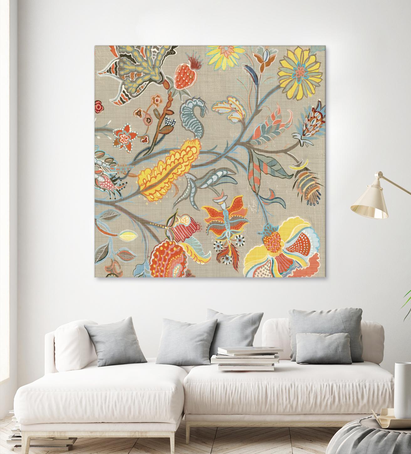 Folklore II by Maya Woods on GIANT ART - yellow floral