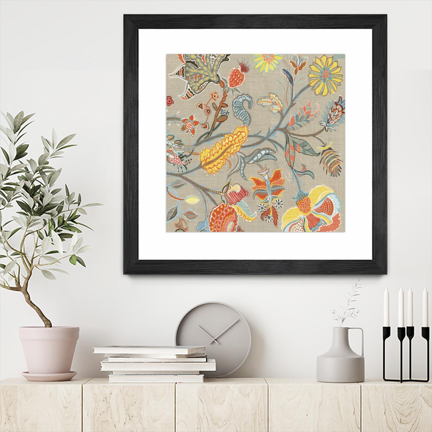 Folklore II by Maya Woods on GIANT ART - yellow floral