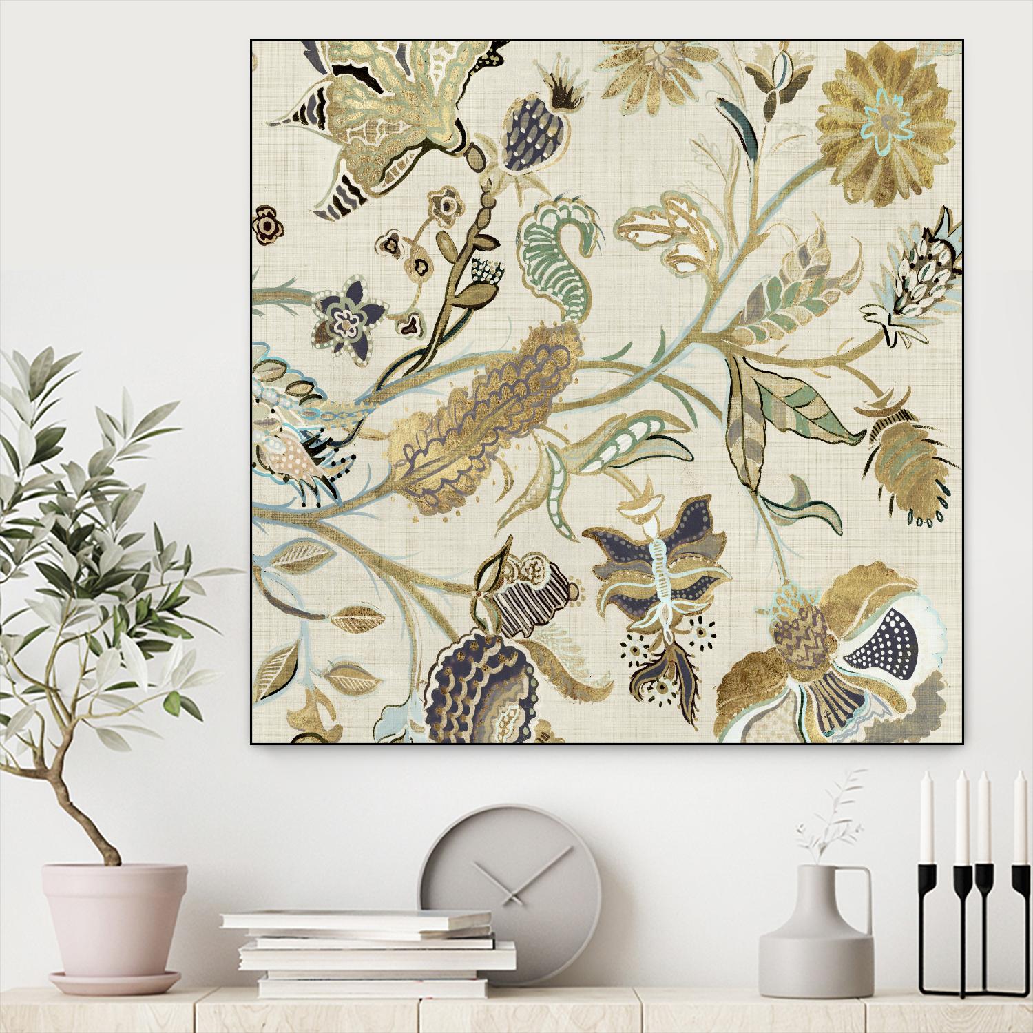 Mythos I by Maya Woods on GIANT ART - brown floral