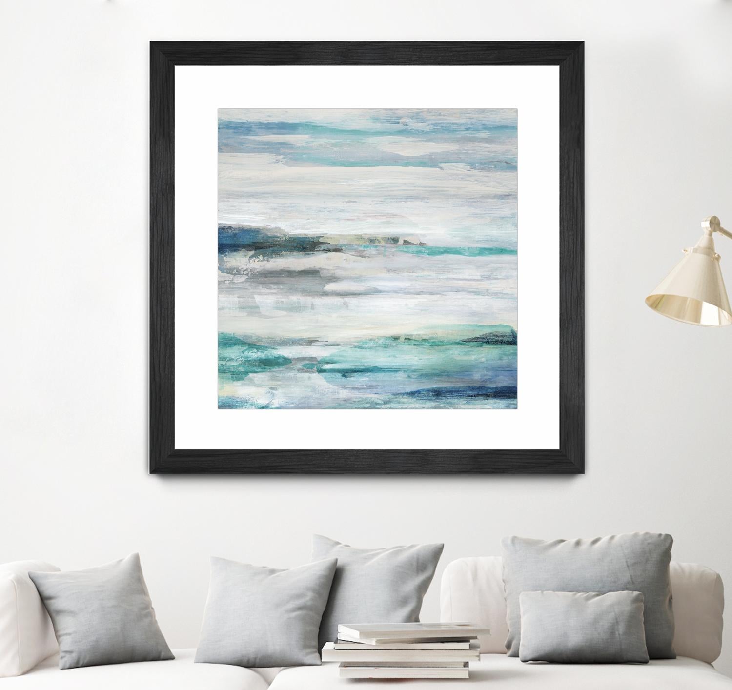 Sea Foam II by Maya Woods on GIANT ART - cyan abstract