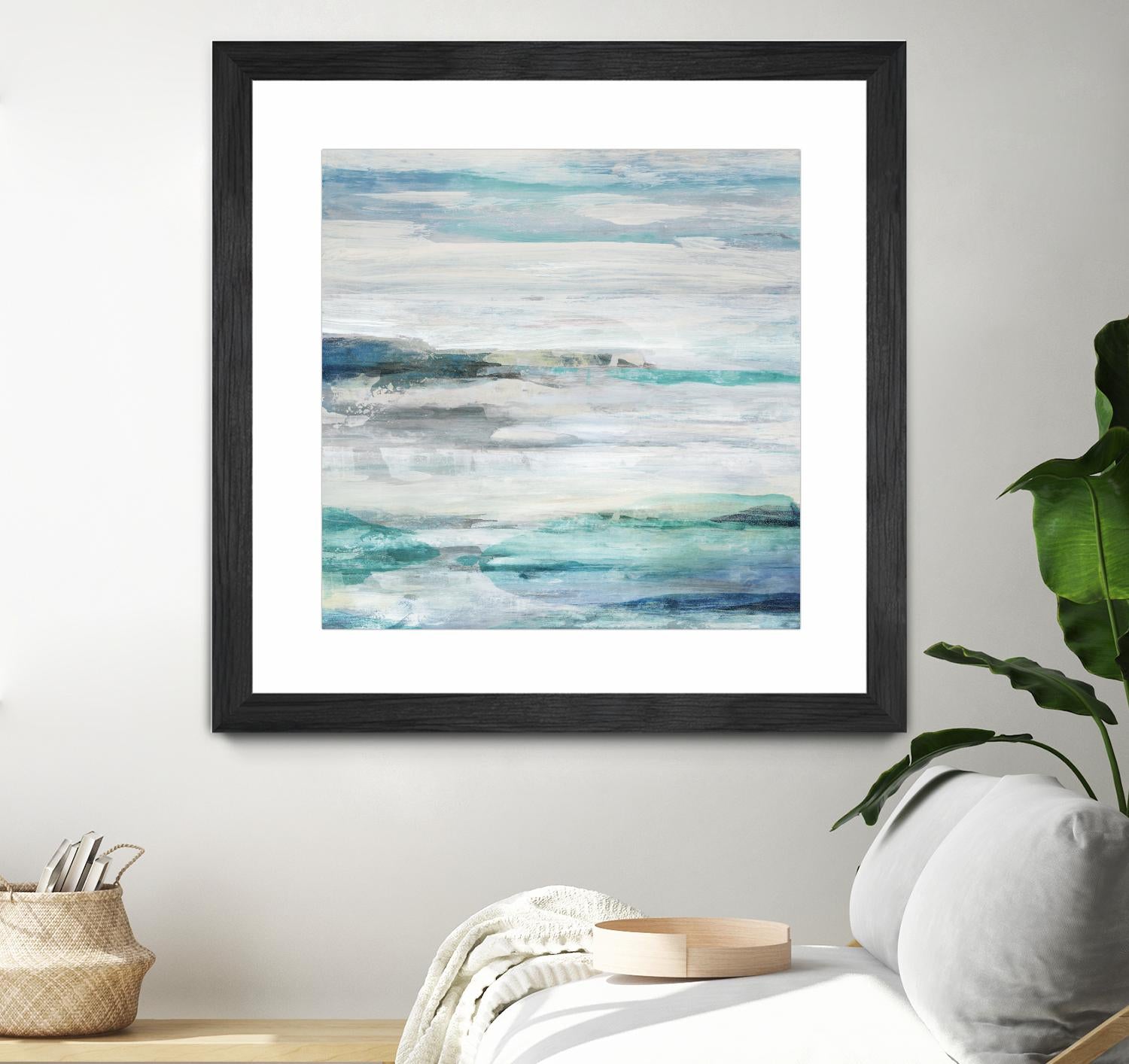 Sea Foam II by Maya Woods on GIANT ART - cyan abstract