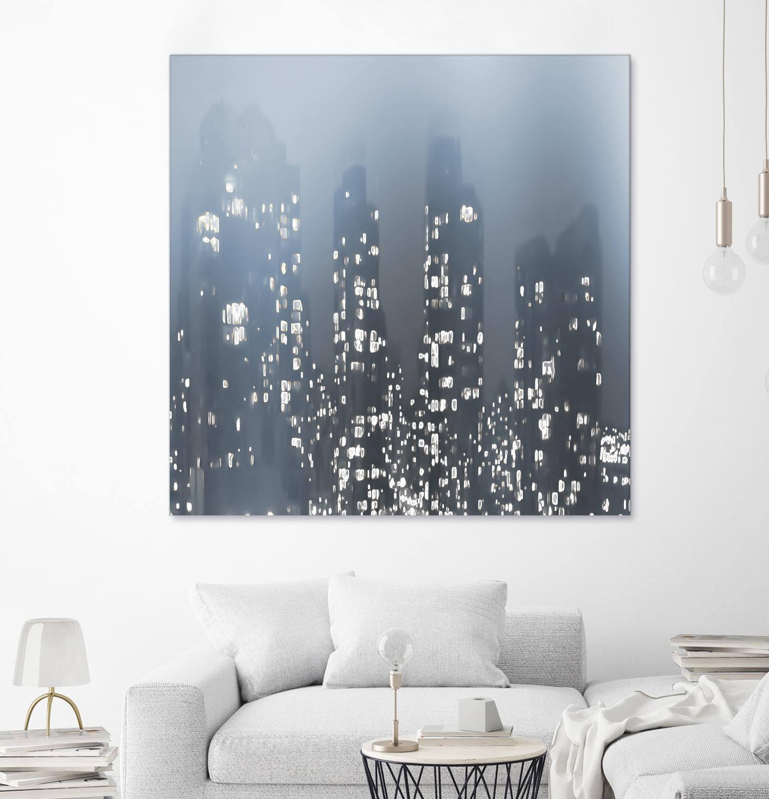 Dark City by Norm Stelfox on GIANT ART - white city scene