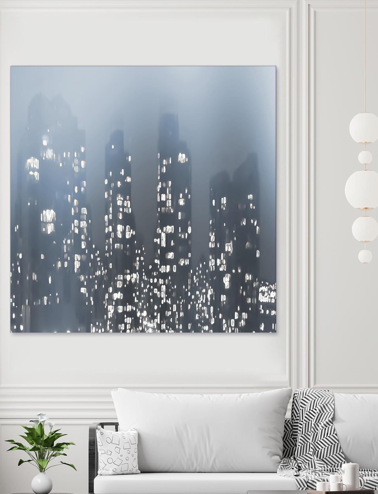 Dark City by Norm Stelfox on GIANT ART - white city scene