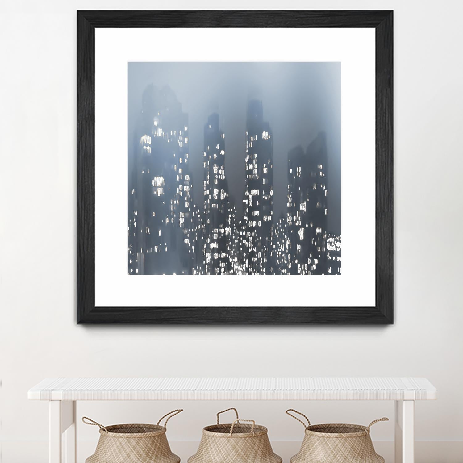Dark City by Norm Stelfox on GIANT ART - white city scene