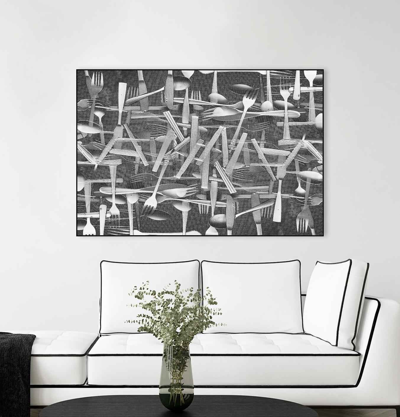 DINNER I by Norm Stelfox on GIANT ART - grey kitchen