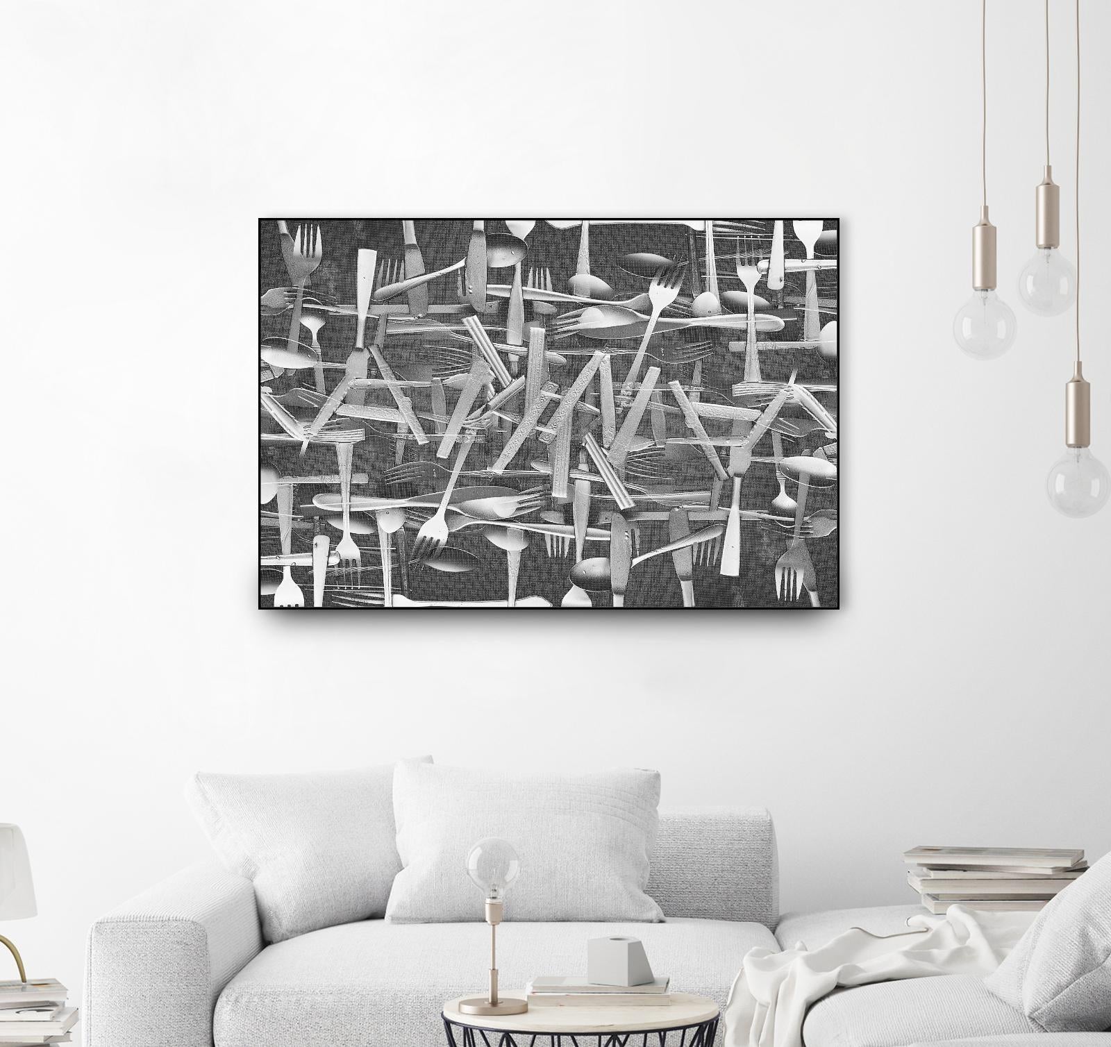 DINNER I by Norm Stelfox on GIANT ART - grey kitchen