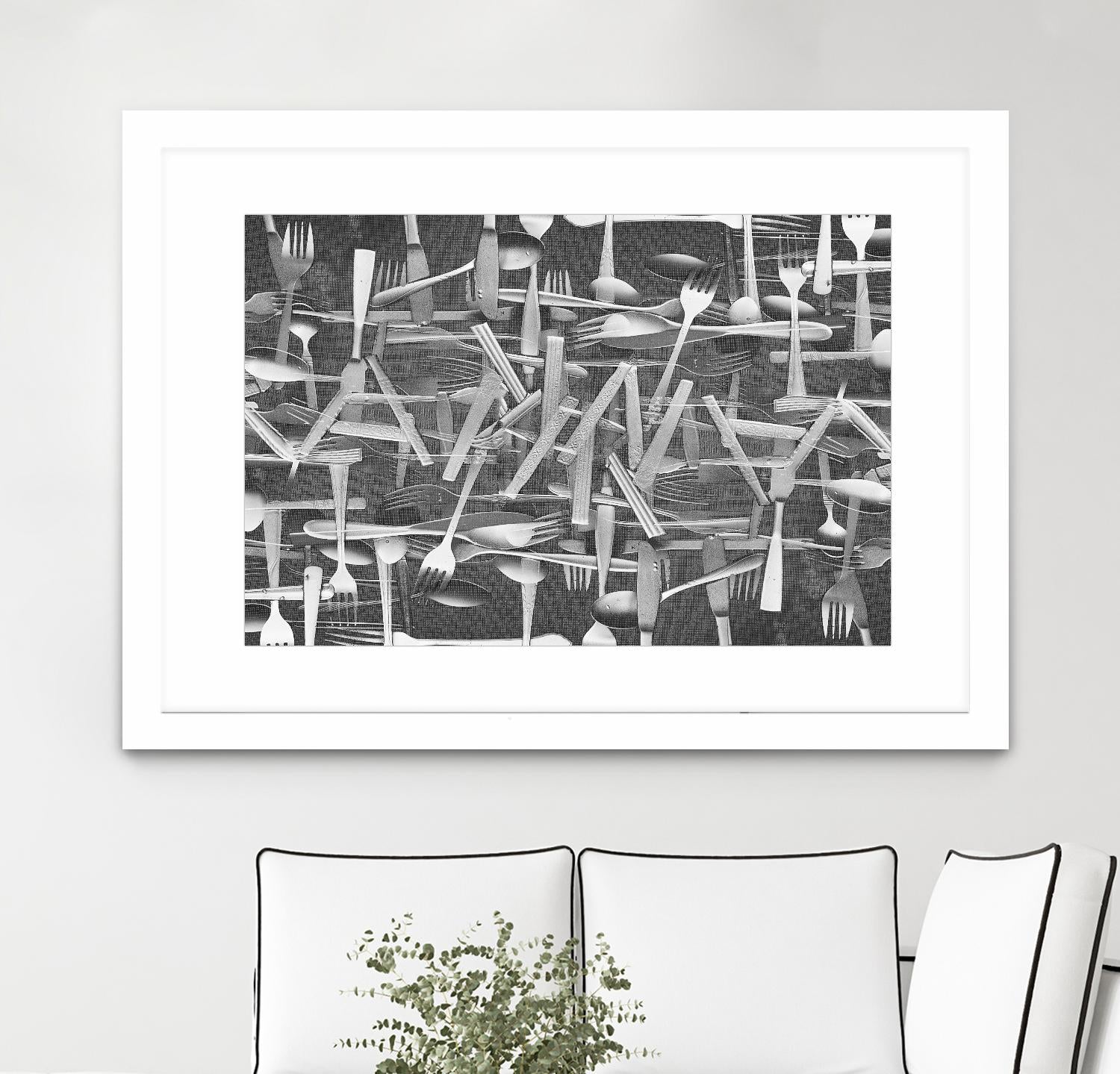 DINNER I by Norm Stelfox on GIANT ART - grey kitchen