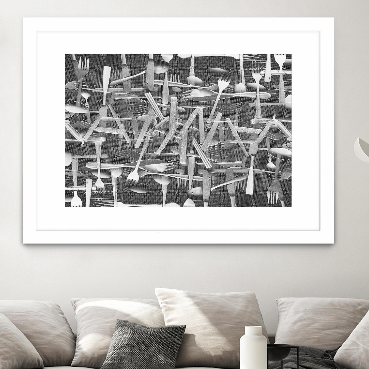 DINNER I by Norm Stelfox on GIANT ART - grey kitchen