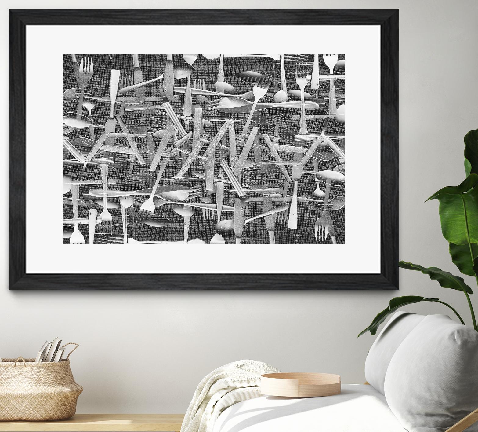 DINNER I by Norm Stelfox on GIANT ART - grey kitchen