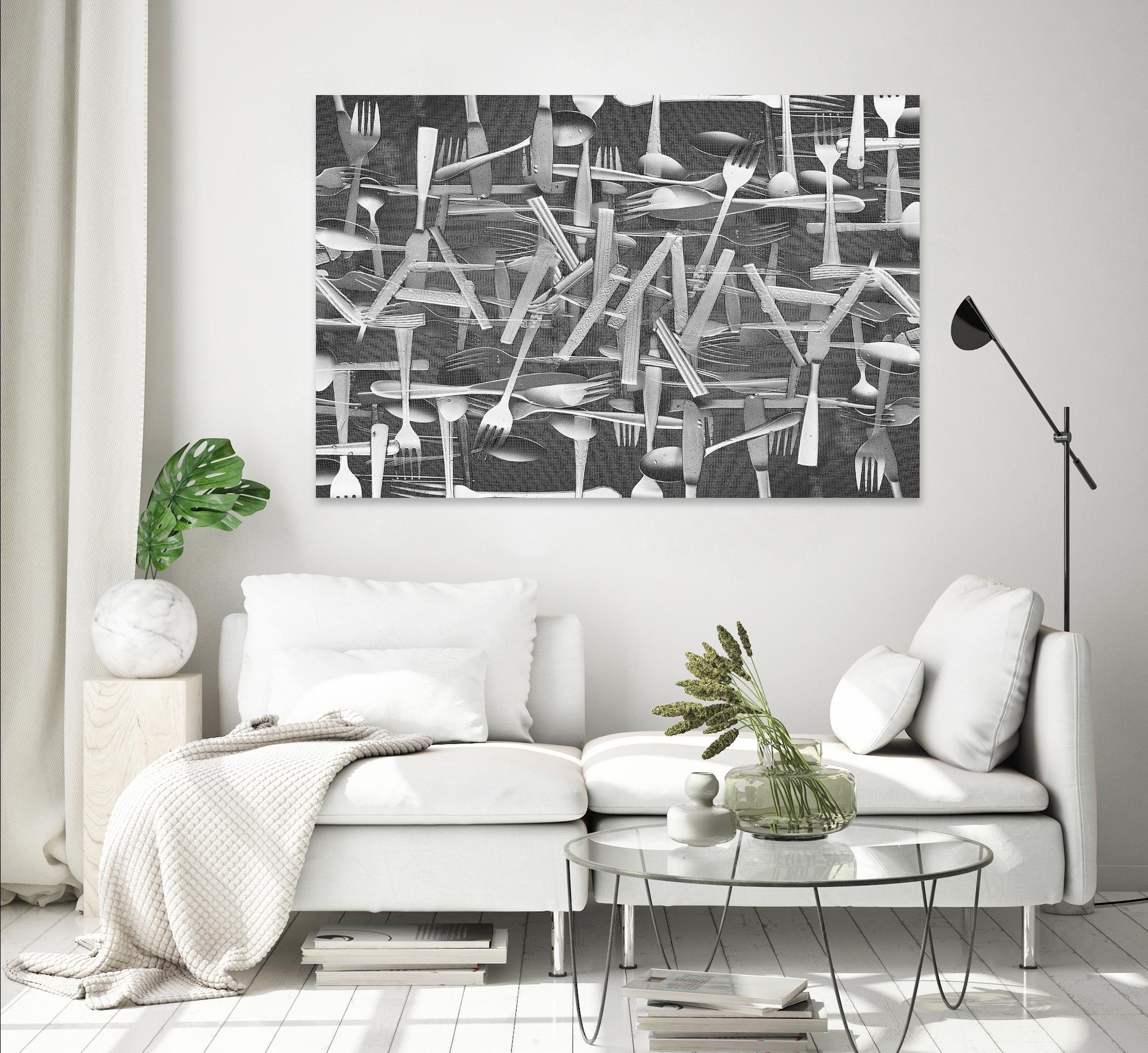 DINNER I by Norm Stelfox on GIANT ART - grey kitchen