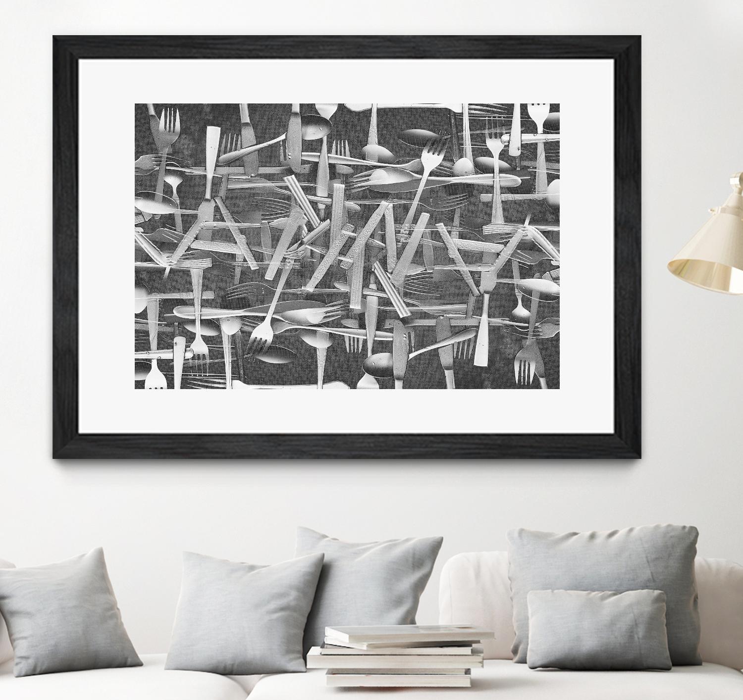 DINNER I by Norm Stelfox on GIANT ART - grey kitchen