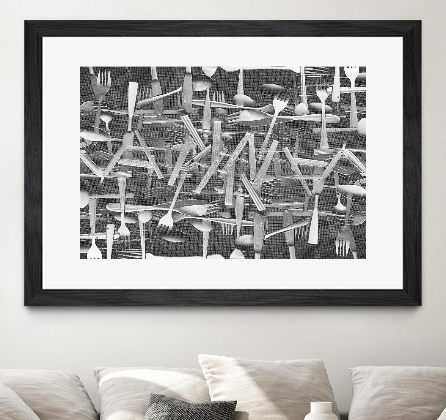 DINNER I by Norm Stelfox on GIANT ART - grey kitchen