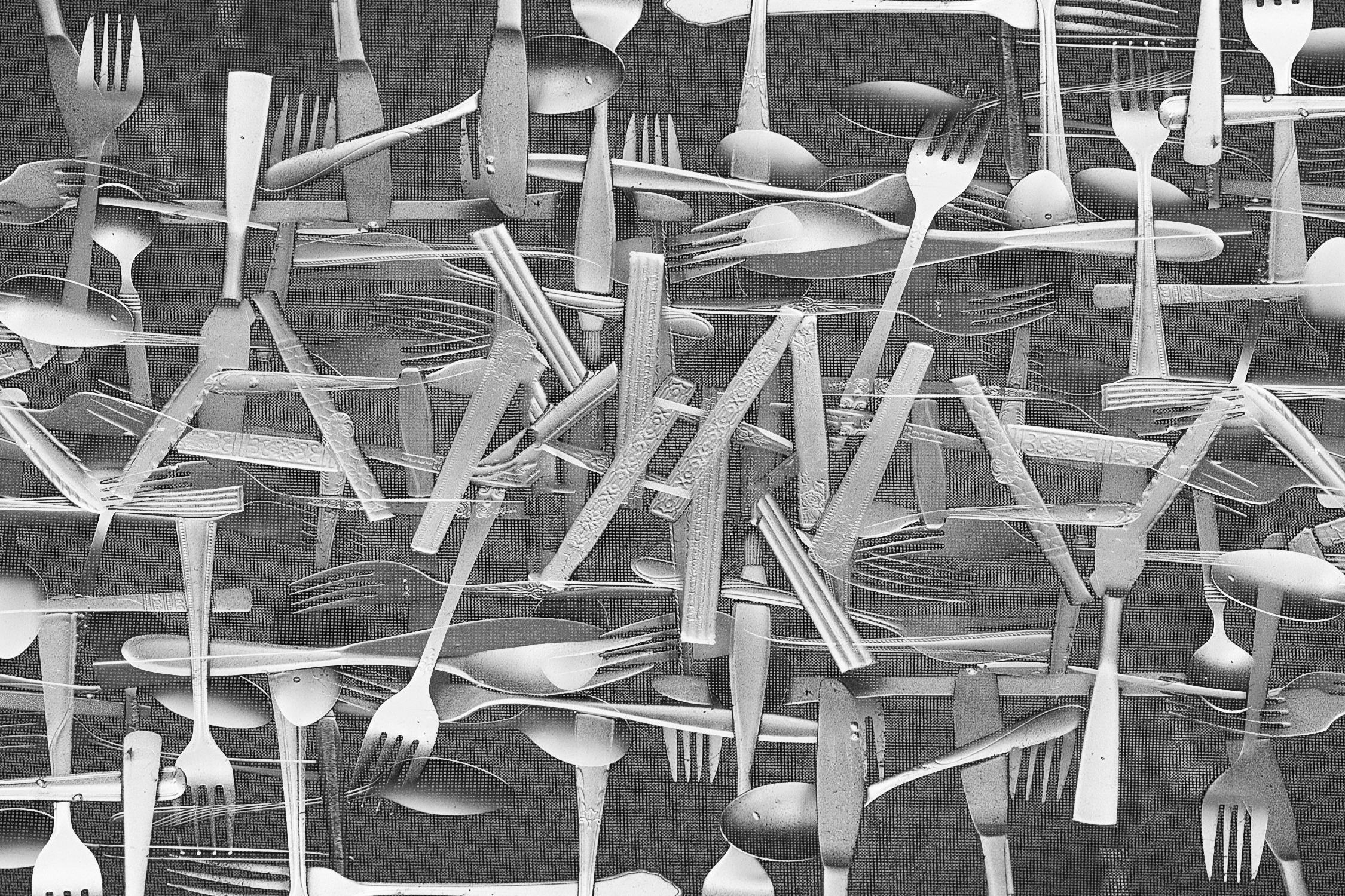 DINNER I by Norm Stelfox on GIANT ART - grey kitchen