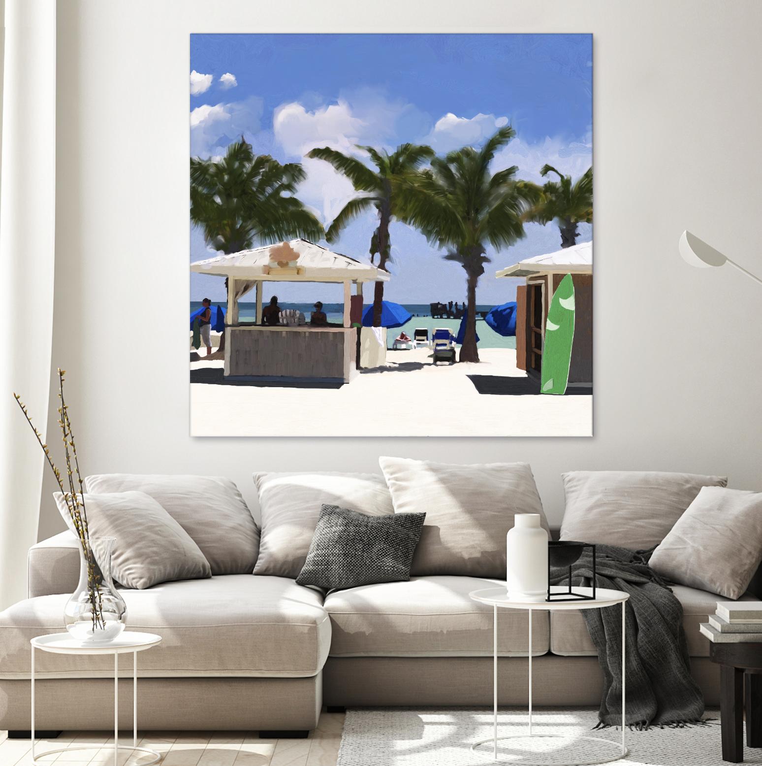 Key West Cabana I by Rick Novak on GIANT ART - green tropical