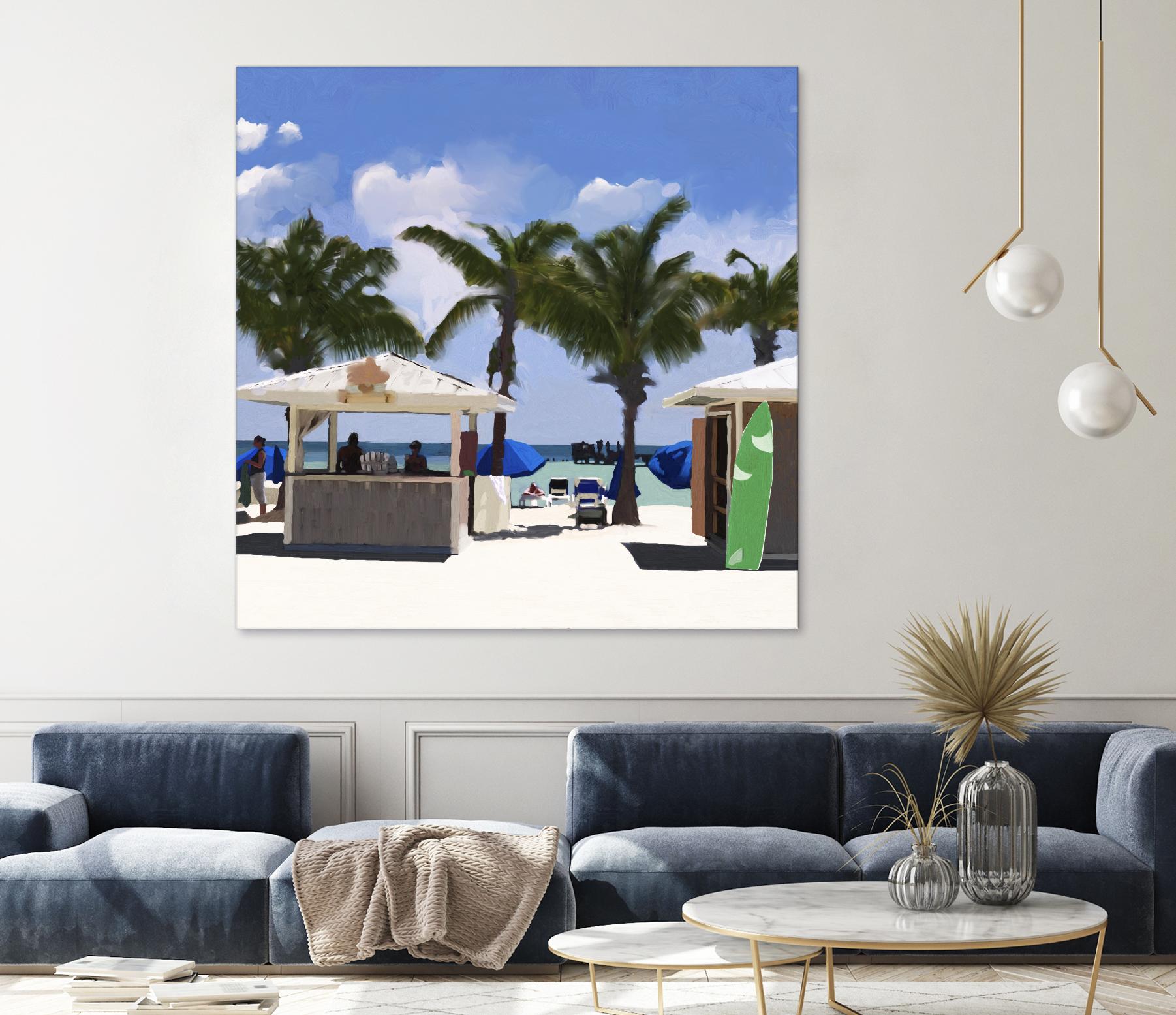 Key West Cabana I by Rick Novak on GIANT ART - green tropical
