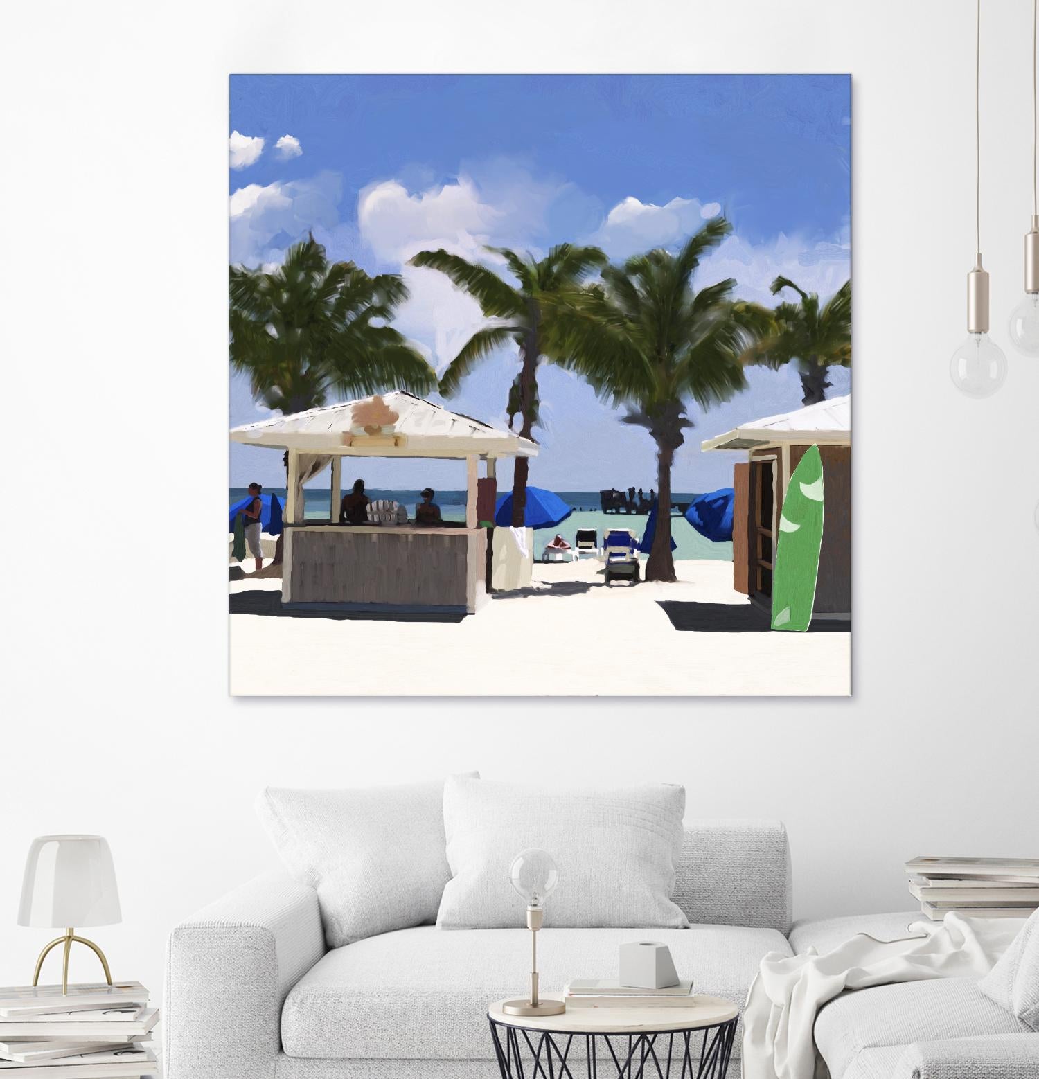 Key West Cabana I by Rick Novak on GIANT ART - green tropical