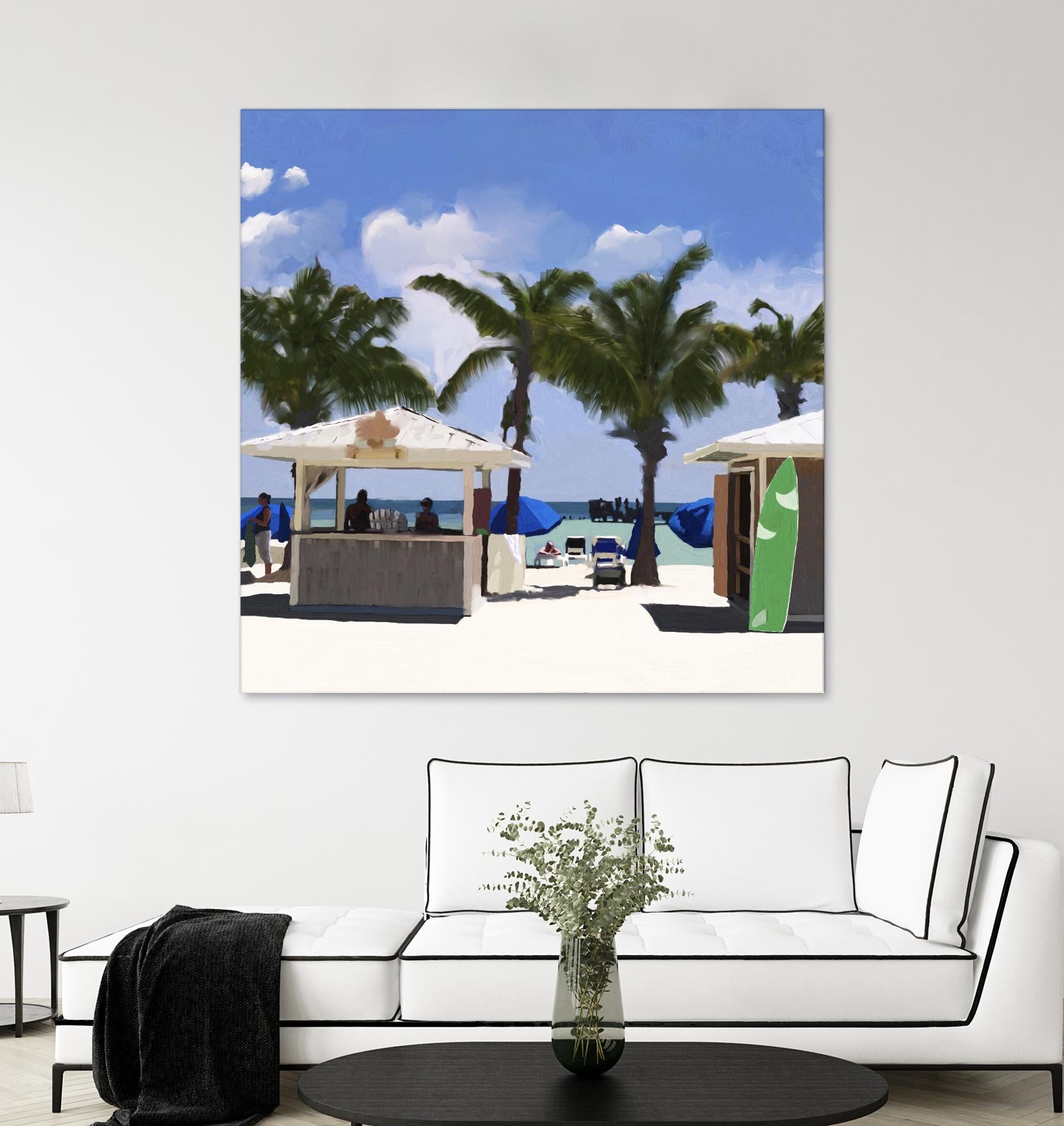 Key West Cabana I by Rick Novak on GIANT ART - green tropical