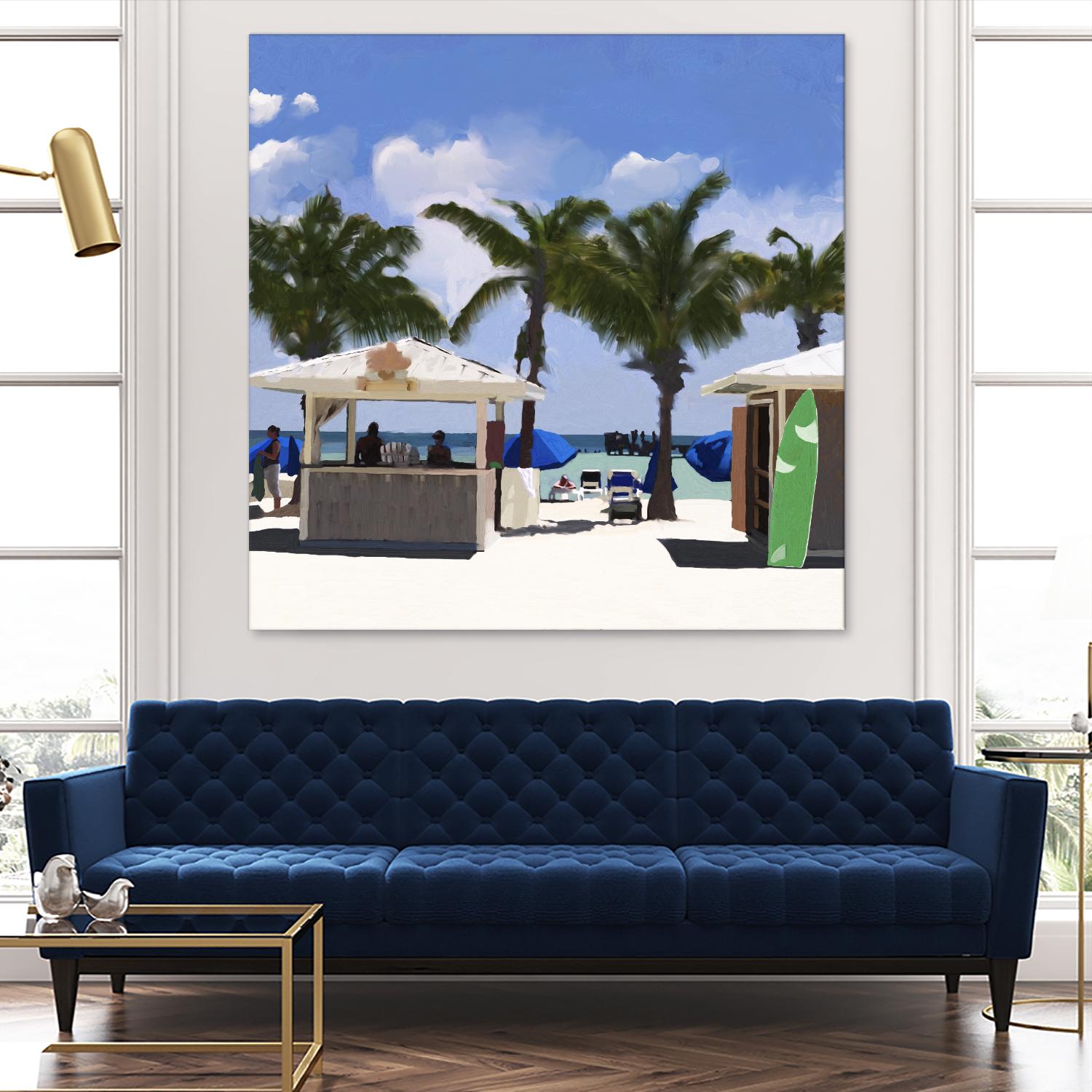 Key West Cabana I by Rick Novak on GIANT ART - green tropical