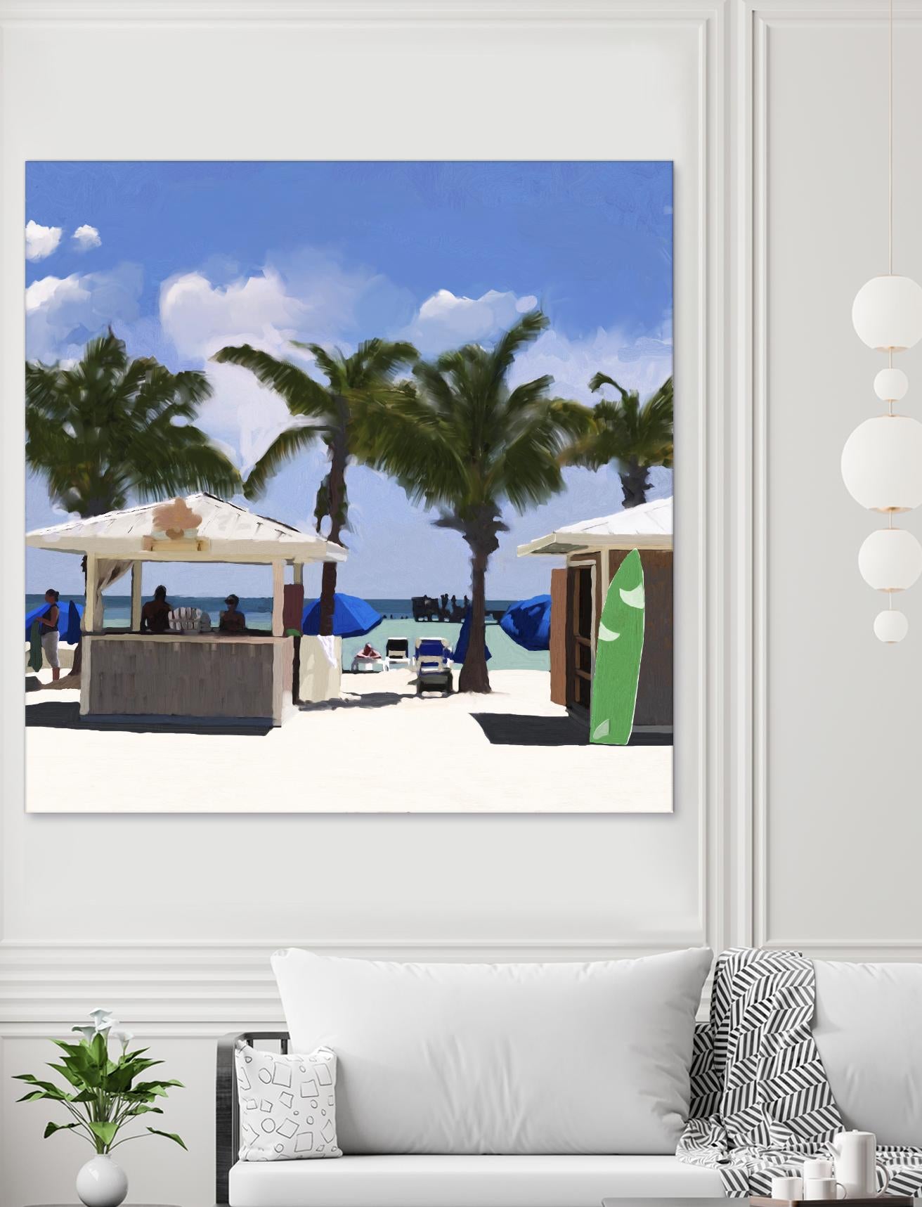 Key West Cabana I by Rick Novak on GIANT ART - green tropical