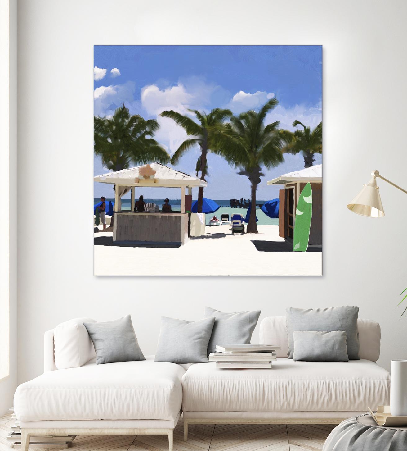 Key West Cabana I by Rick Novak on GIANT ART - green tropical