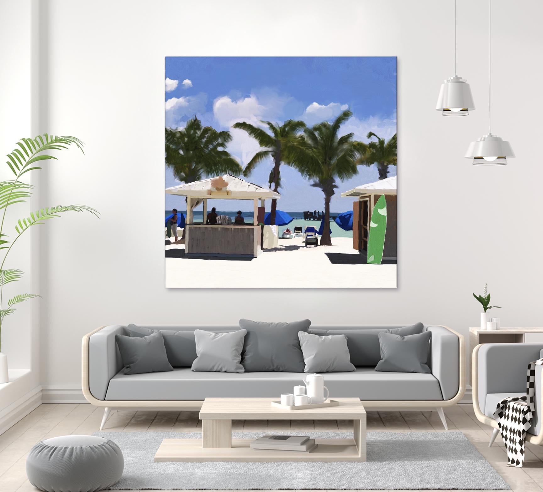 Key West Cabana I by Rick Novak on GIANT ART - green tropical