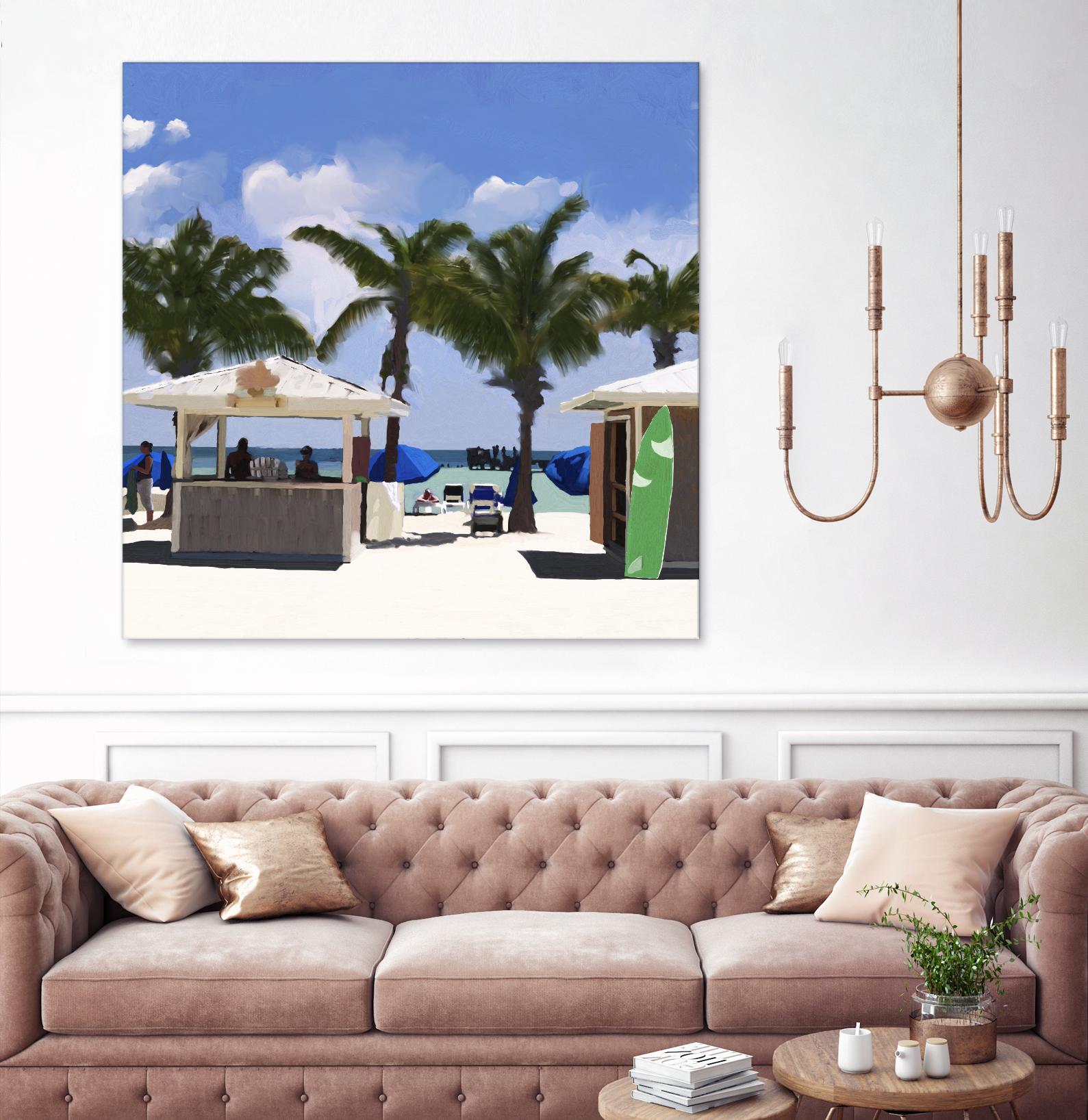 Key West Cabana I by Rick Novak on GIANT ART - green tropical