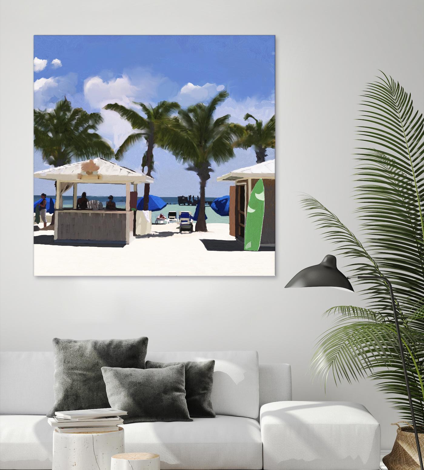 Key West Cabana I by Rick Novak on GIANT ART - green tropical