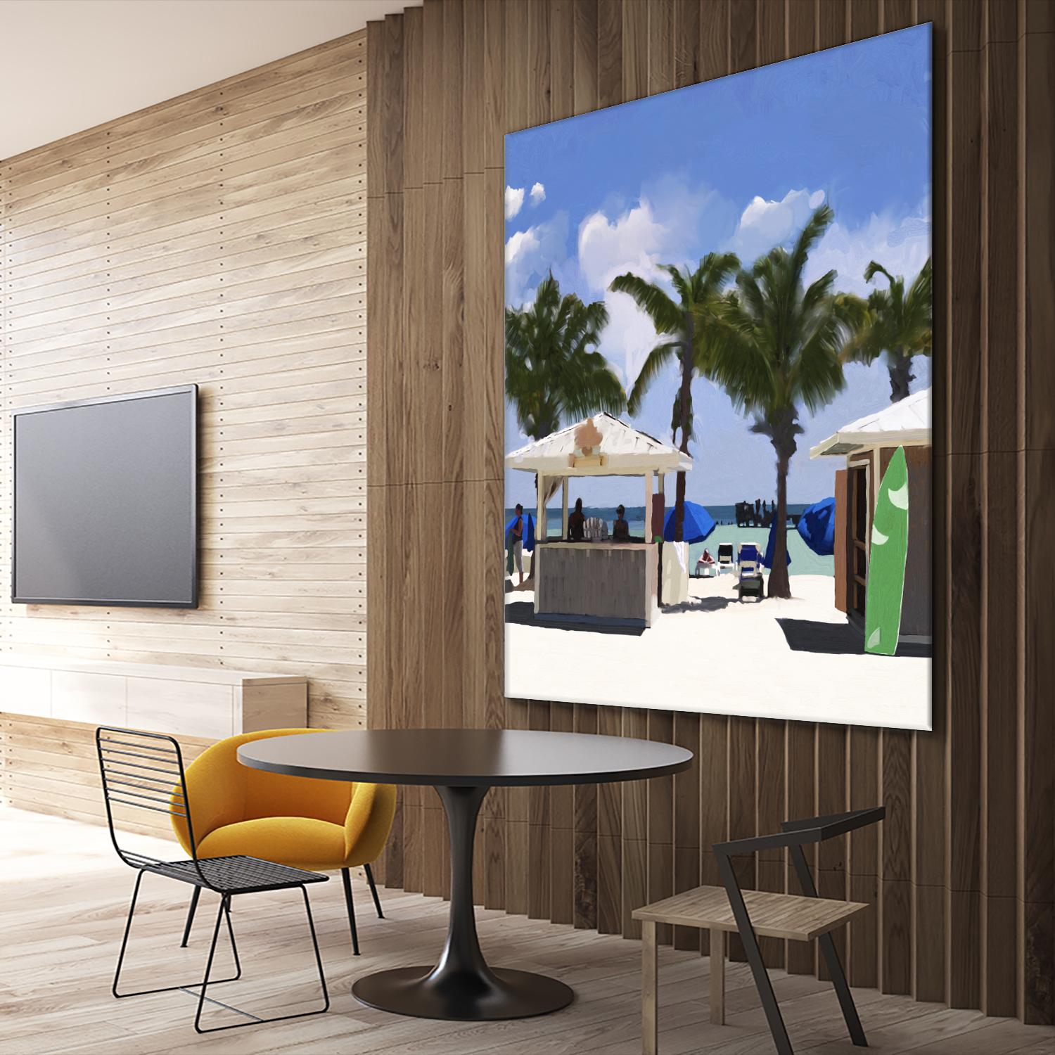Key West Cabana I by Rick Novak on GIANT ART - green tropical