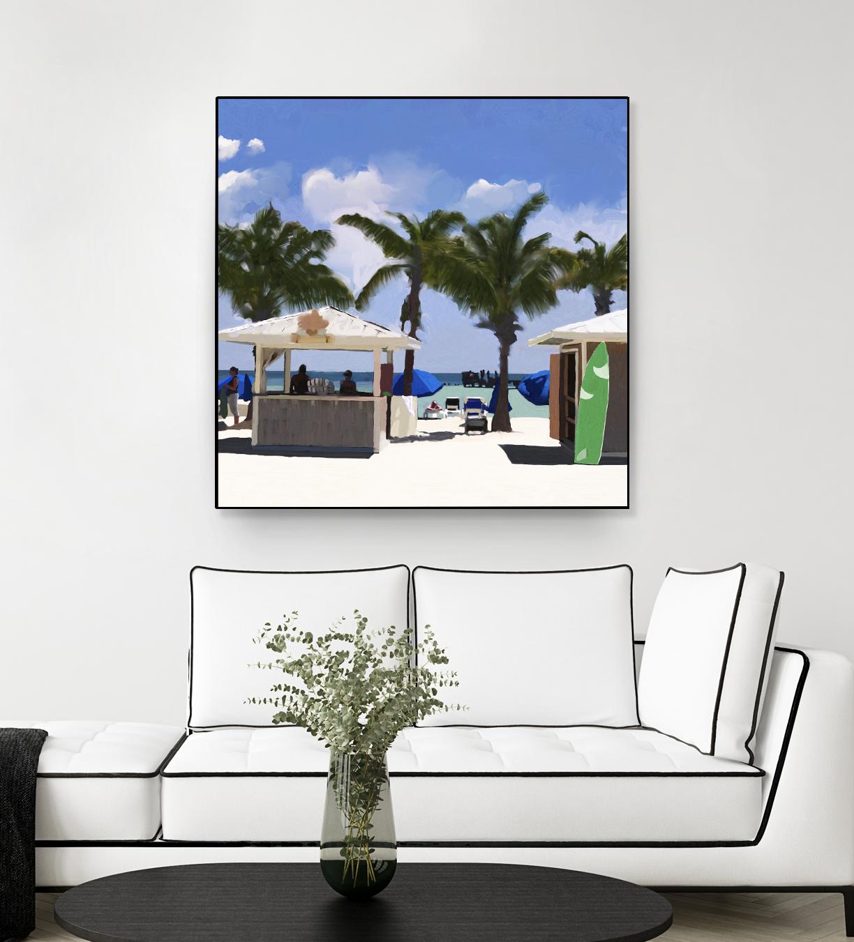 Key West Cabana I by Rick Novak on GIANT ART - green tropical