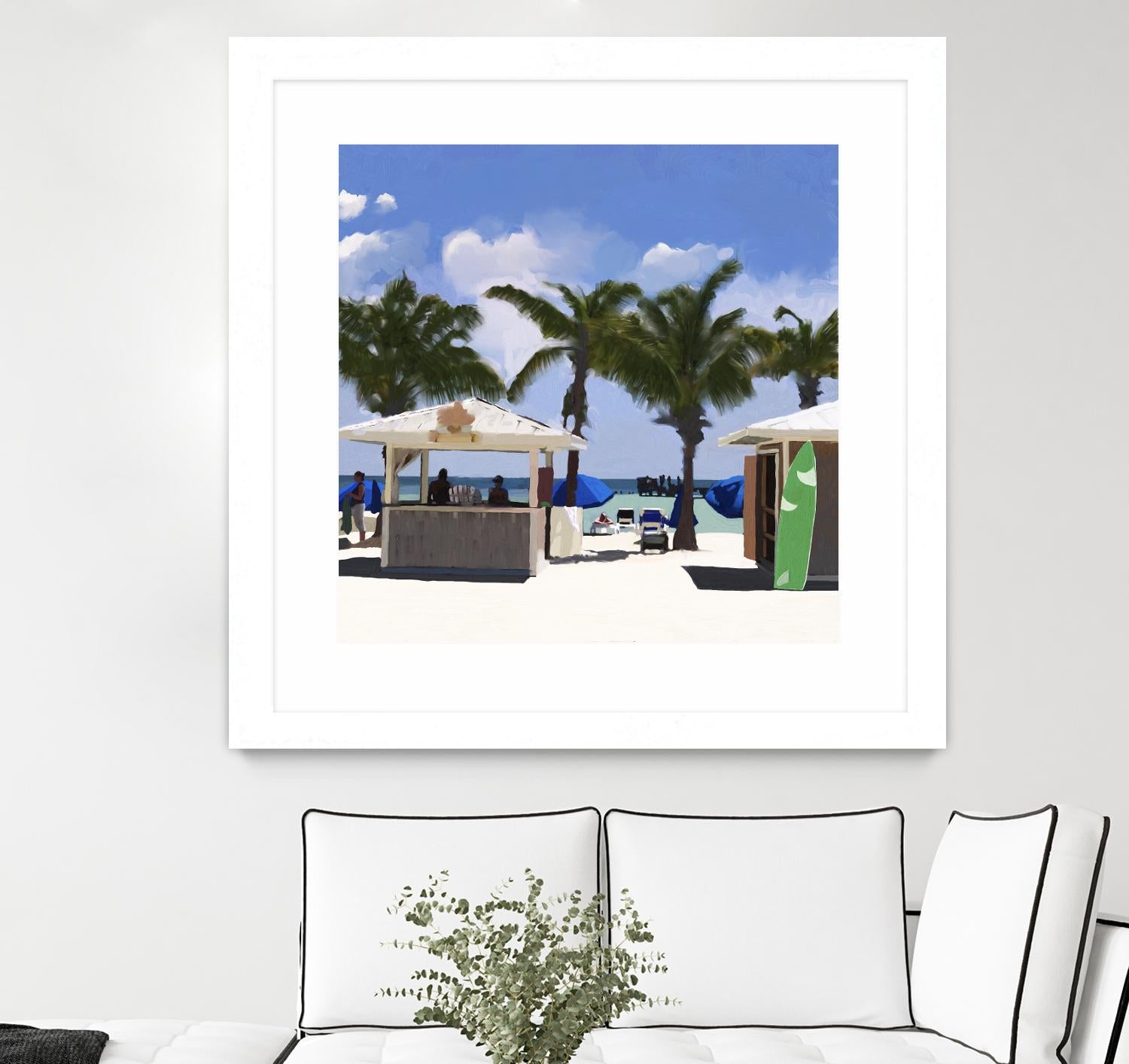 Key West Cabana I by Rick Novak on GIANT ART - green tropical