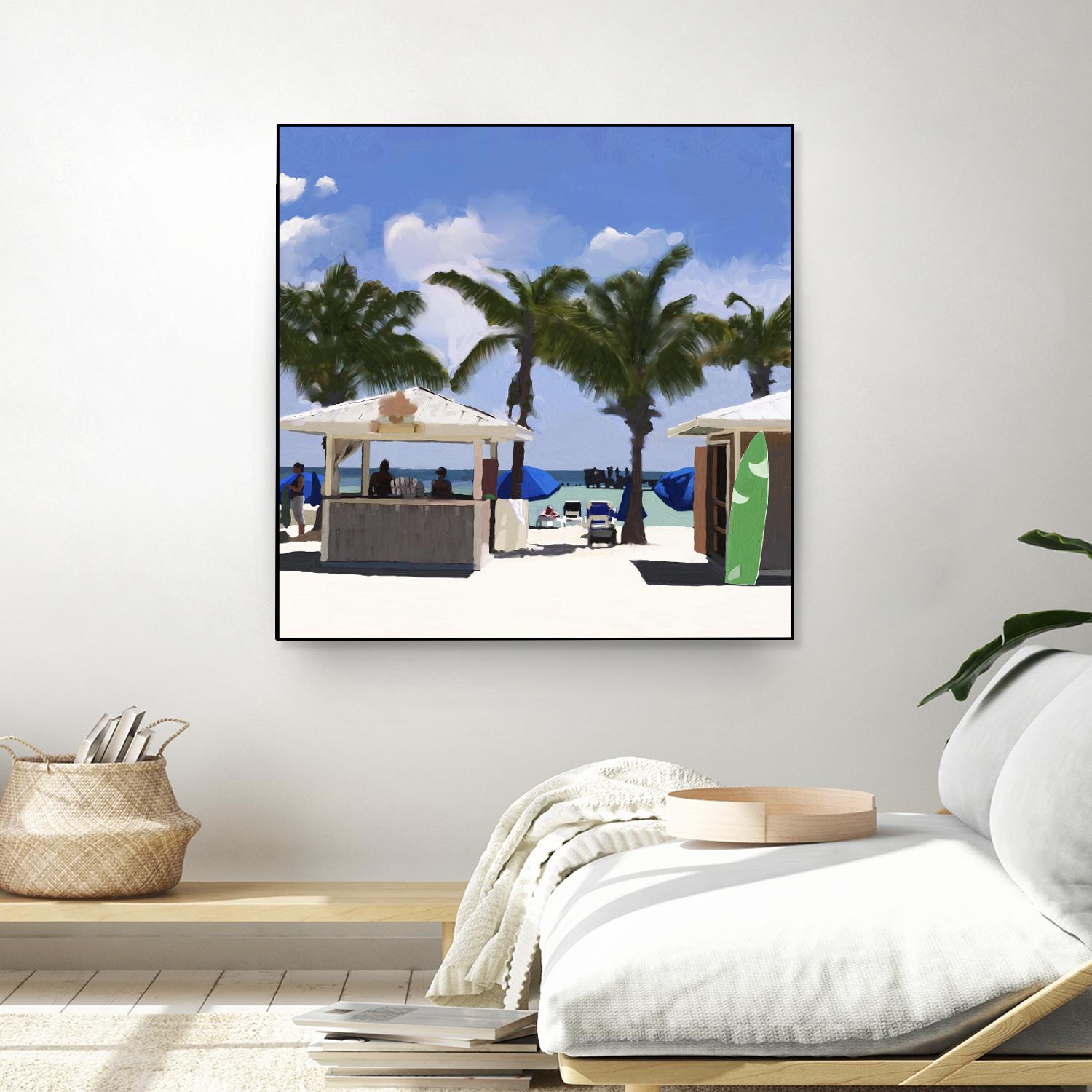 Key West Cabana I by Rick Novak on GIANT ART - green tropical