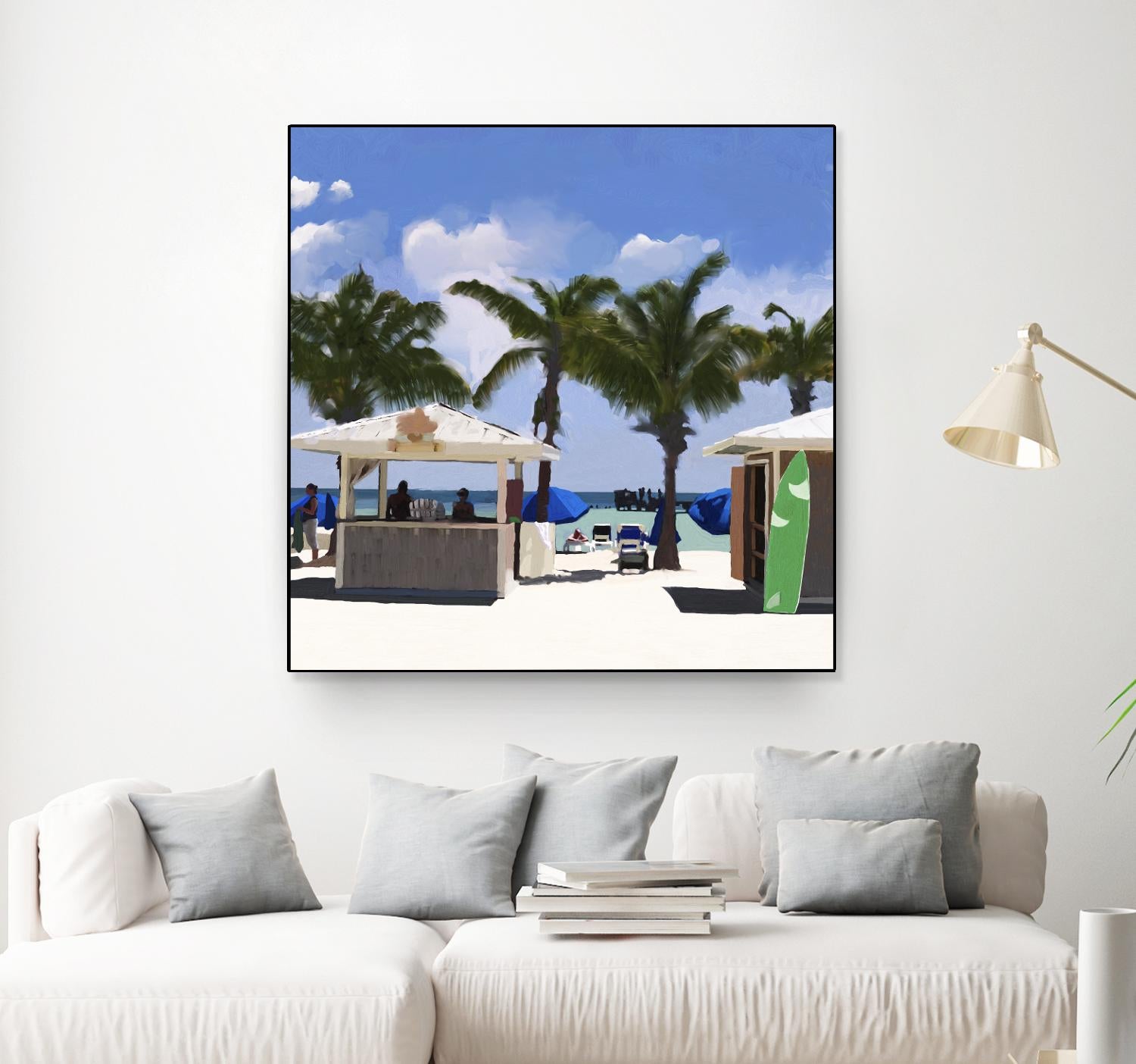 Key West Cabana I by Rick Novak on GIANT ART - green tropical