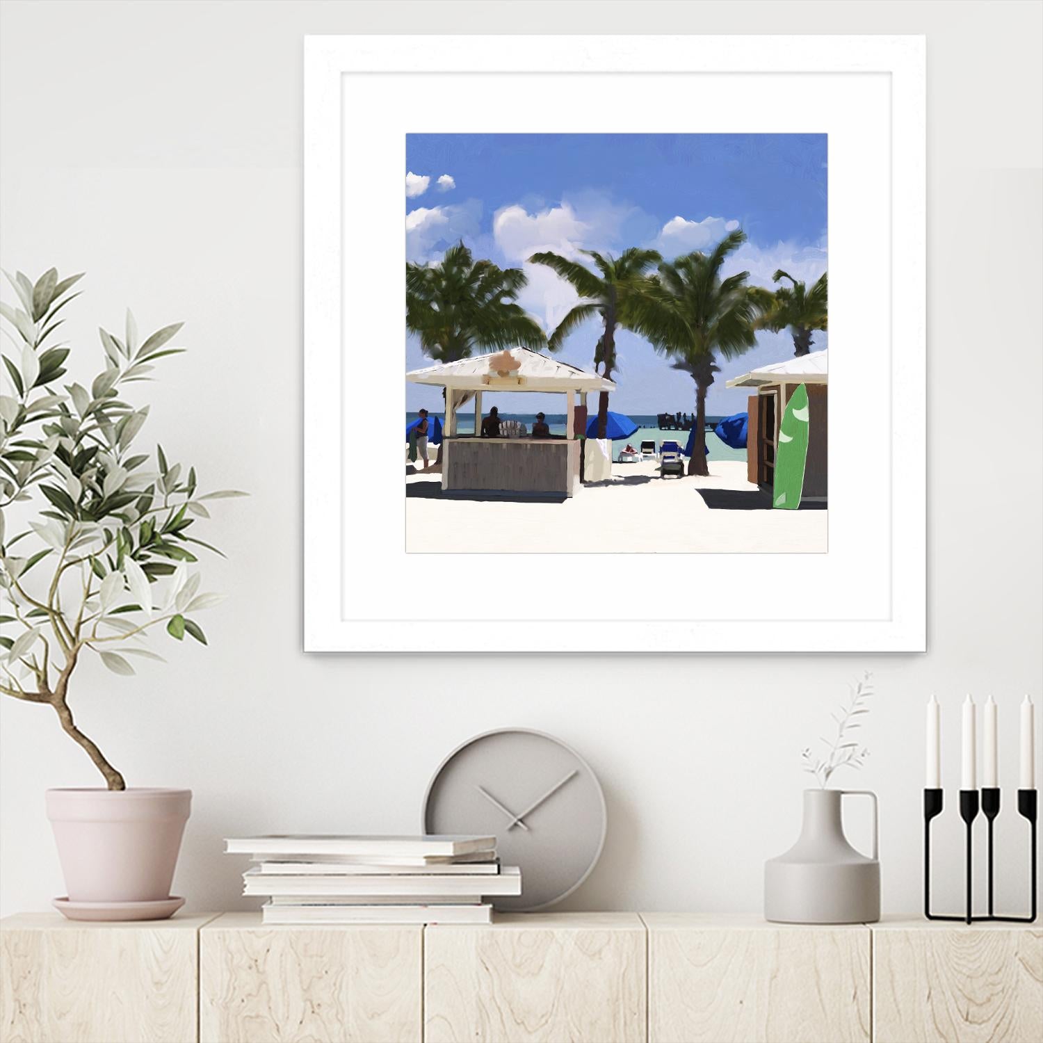 Key West Cabana I by Rick Novak on GIANT ART - green tropical